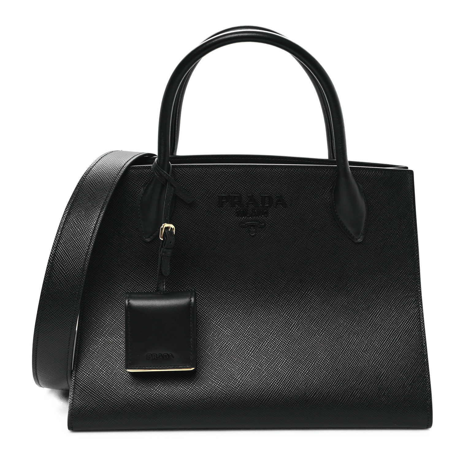 ハンドバッグ SAFFIANO HANDBAG PRADA Saffiano Cuir Calfskin Medium Monochrome Top Handle