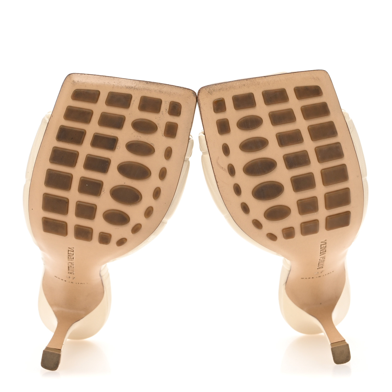 BOTTEGA VENETA Nappa Quilted Rubber Lido Mule Sandals 37 Sea