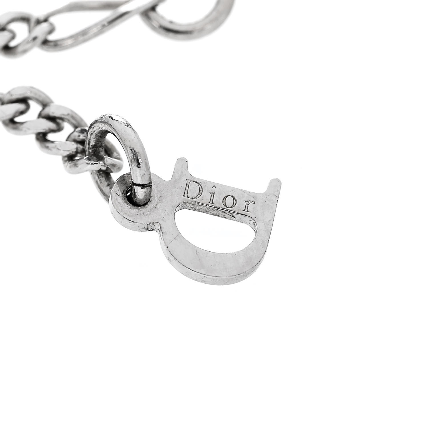 アクセサリー VINTAGE CHRISTIAN DIOR SILVER BRACELET Christian Dior Vintage Bracelet Silver Tone 1990's Y2K. Pink