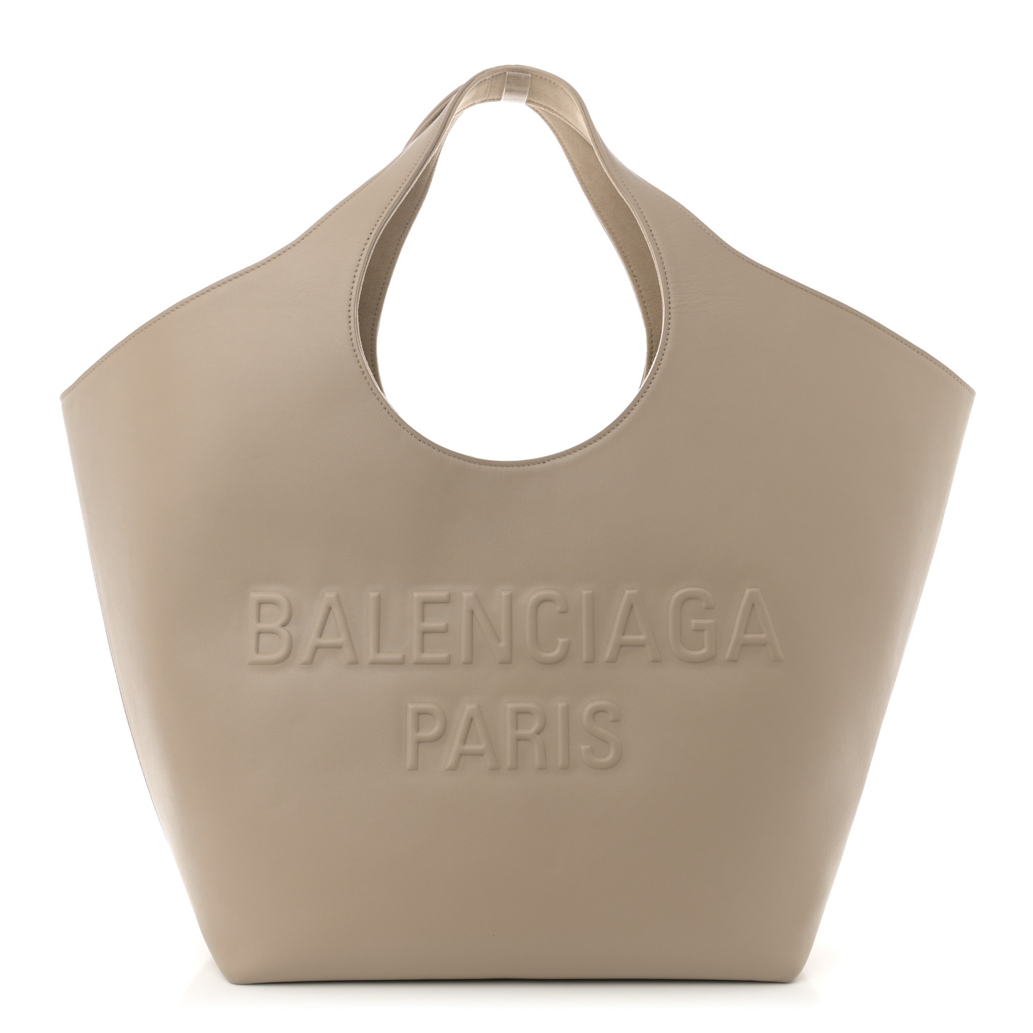 BALENCIAGA Smooth Calfskin Mary Kate Tote Taupe 1685926
