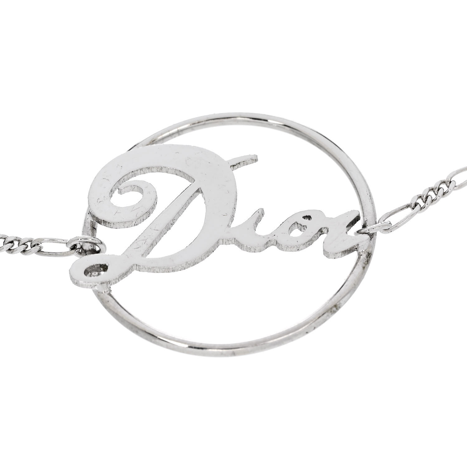 Christian Dior logo bracelet/クリスチャンディオール CHRISTIAN DIOR Metal Logo Bracelet Silver 1668946 | FASHIONPHILE
