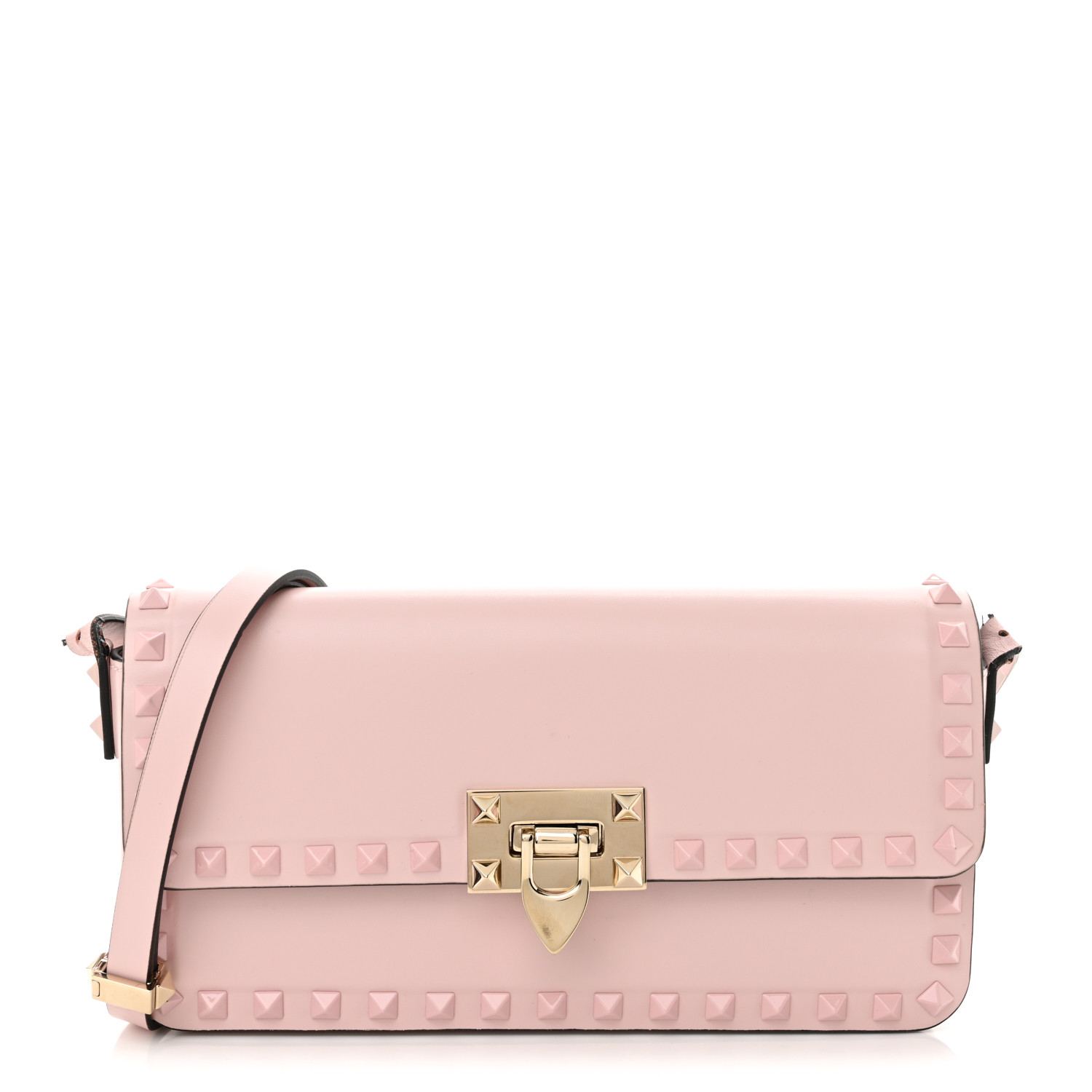VALENTINO GARAVANI Smooth Calfskin Monochrome Rockstud Flip