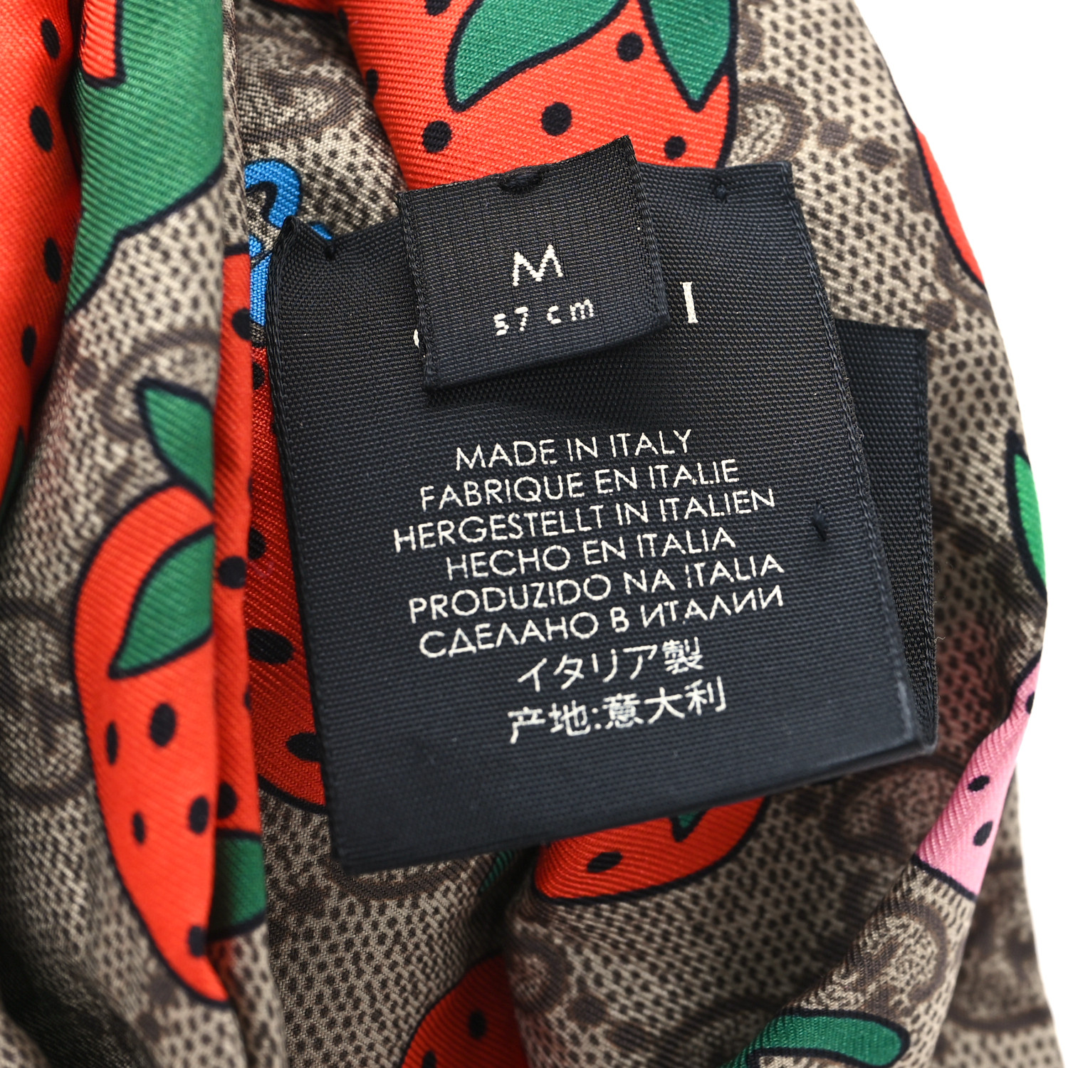 GUCCI Silk Monogram Strawberry Print Headband M 1676887