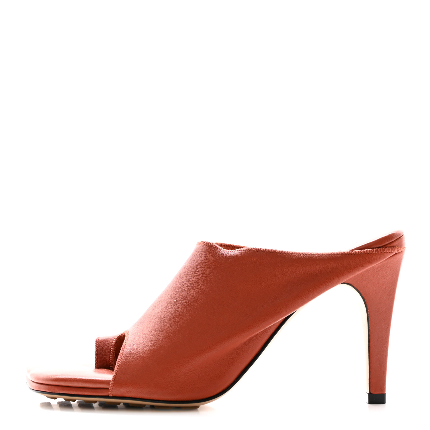 【メーカー直売】の商品をすべて VENETA BOTTEGA Nappa Red 36 Sandals Mule Slip-On Toe Square 靴