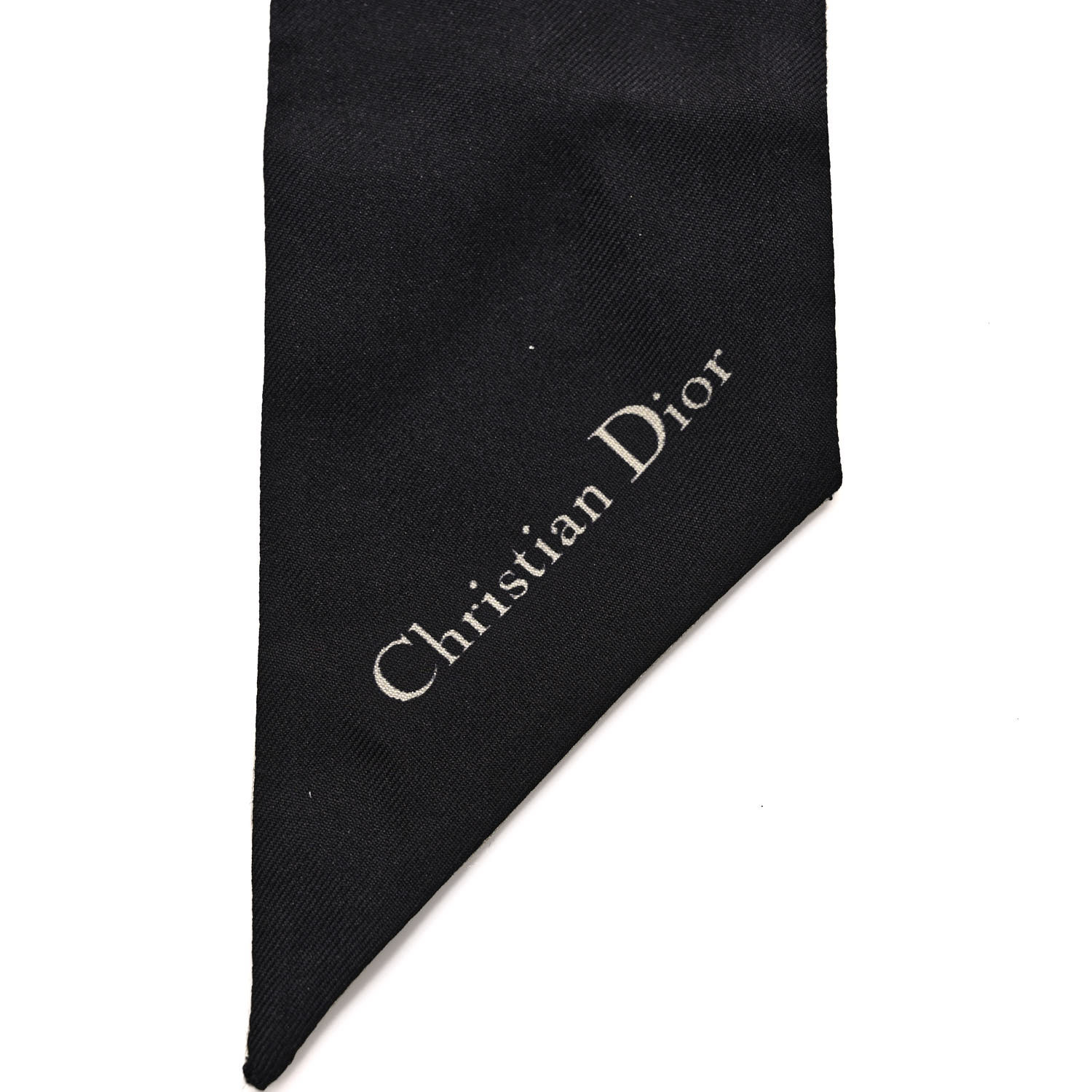 CHRISTIAN DIOR Silk 30 Montaigne Mitzah Scarf Black White