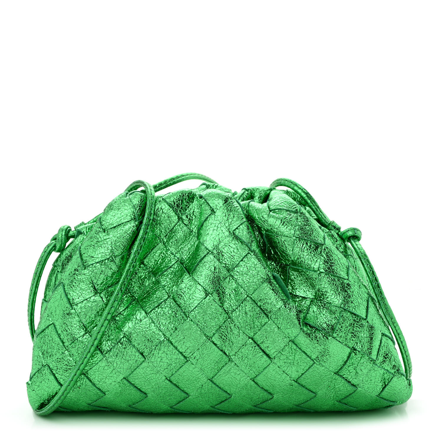 BOTTEGA VENETA Metallic Nappa Intrecciato The Mini Pouch