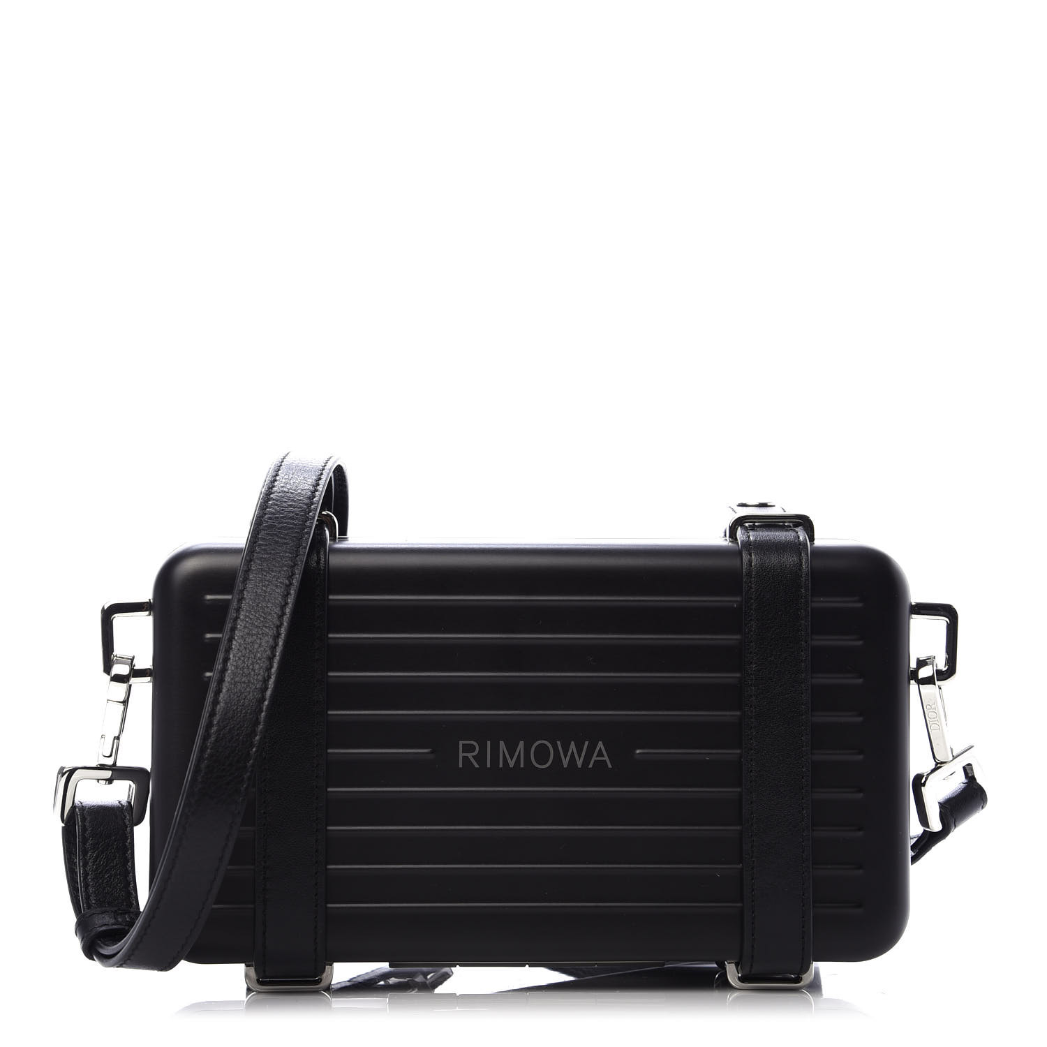 CHRISTIAN DIOR X RIMOWA Aluminum Personal Clutch On Strap