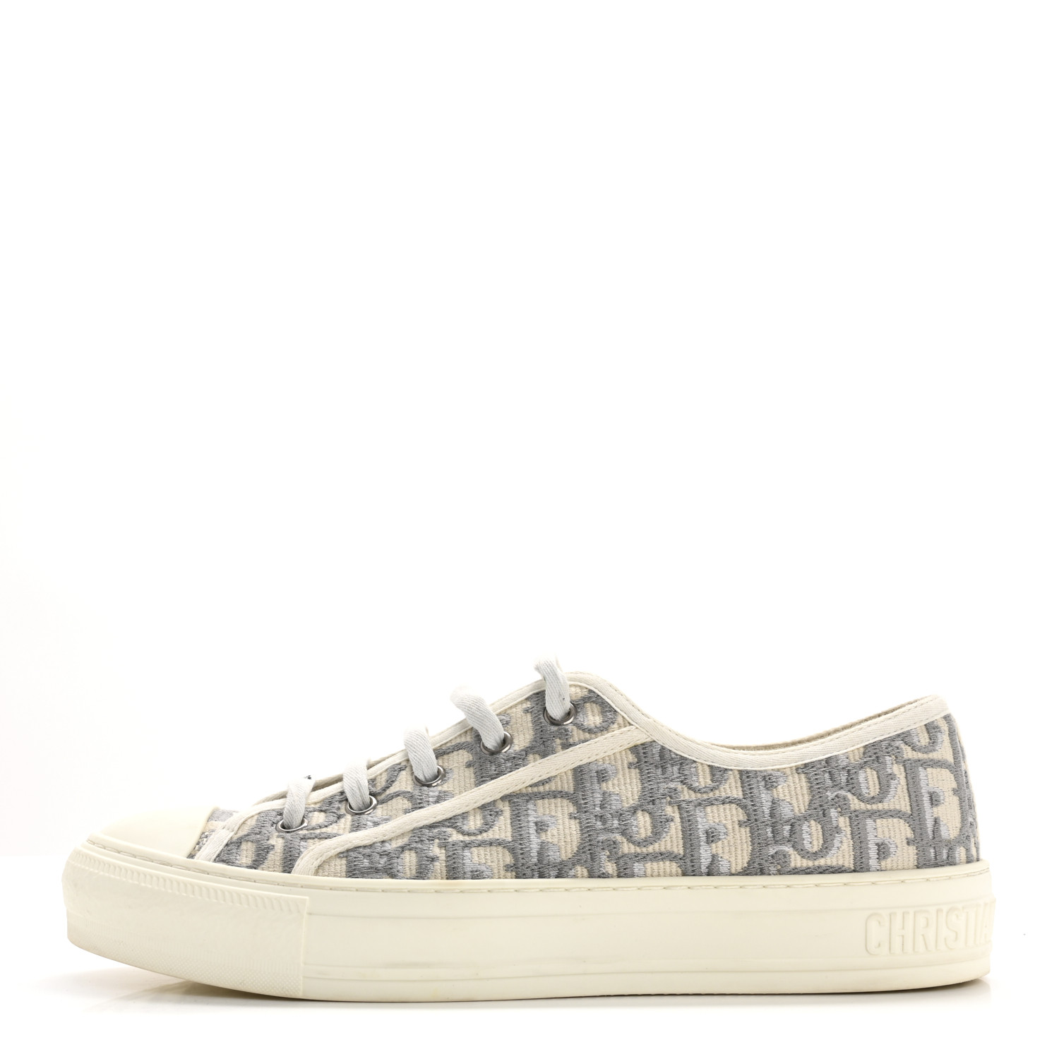 CHRISTIAN DIOR Canvas Oblique Walk'N'Dior Low Top Sneakers