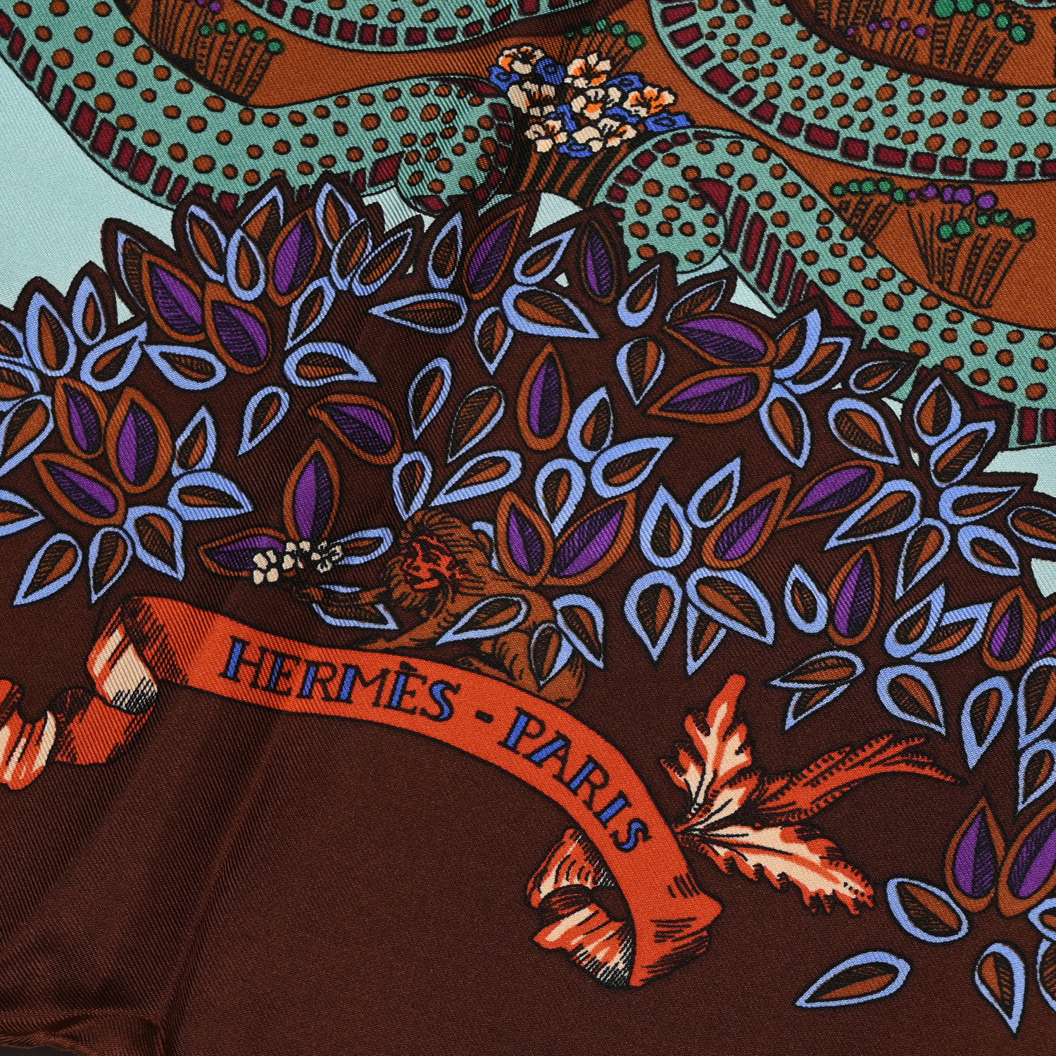 エルメス シルク LE PARADIS DU ROY スカーフ Hermès Le Paradis du Roy Scarf - Vintage Lux