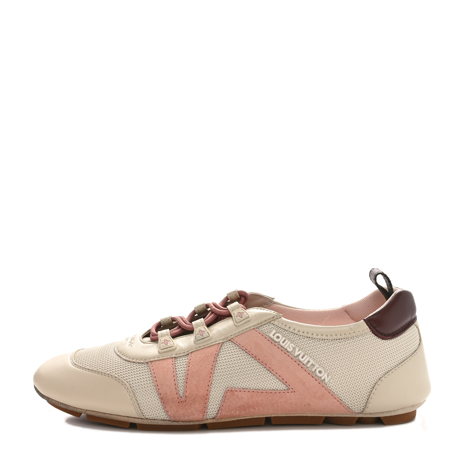 LOUIS VUITTON Suede Calfskin LV Sneakerina 39 Pink 1672042