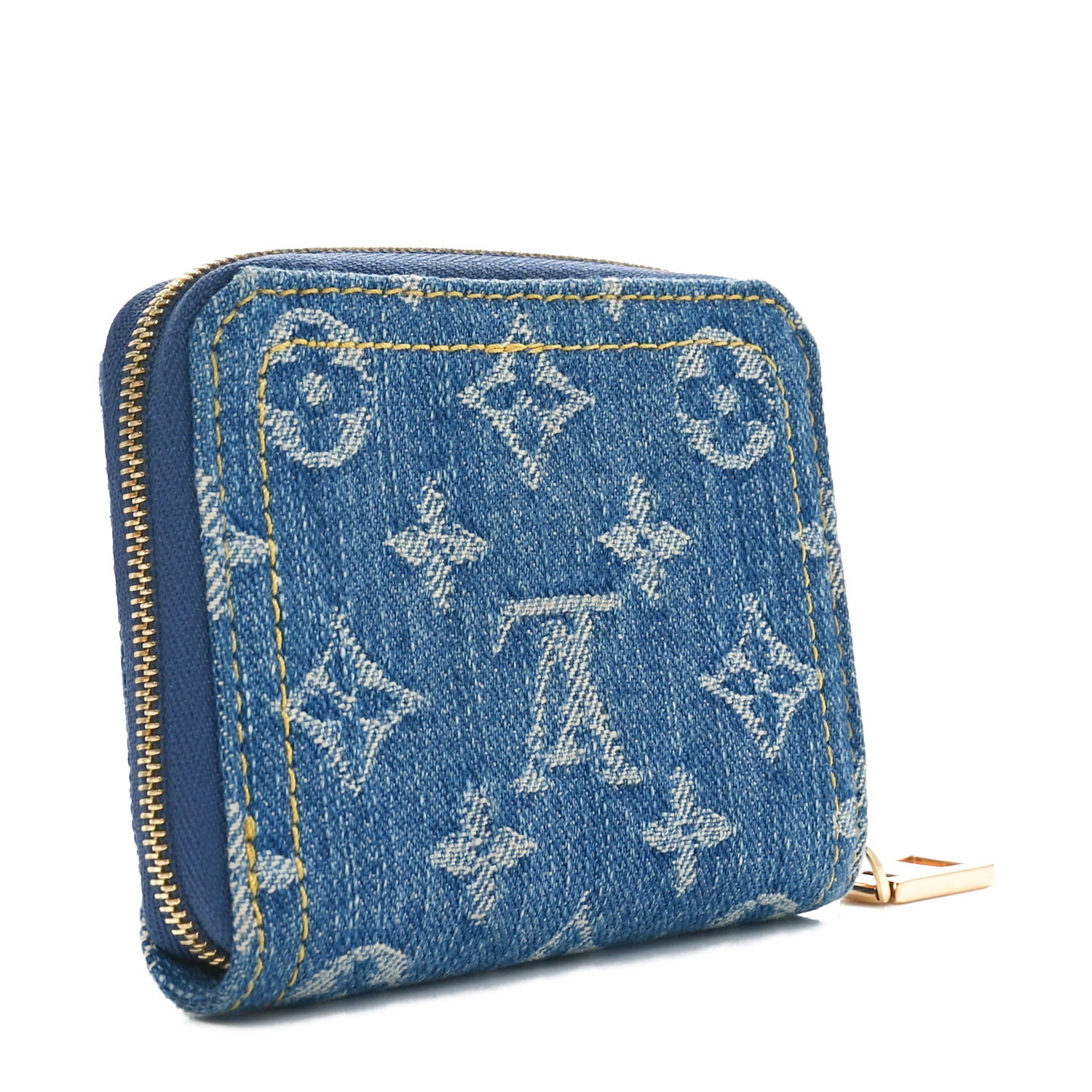 入手困難♪【LOUIS VUITTON】Zippy Wallet 財布 Coin Purse Blue LOUIS VUITTON Denim Monogram Zippy Coin Purse Blue 1673378