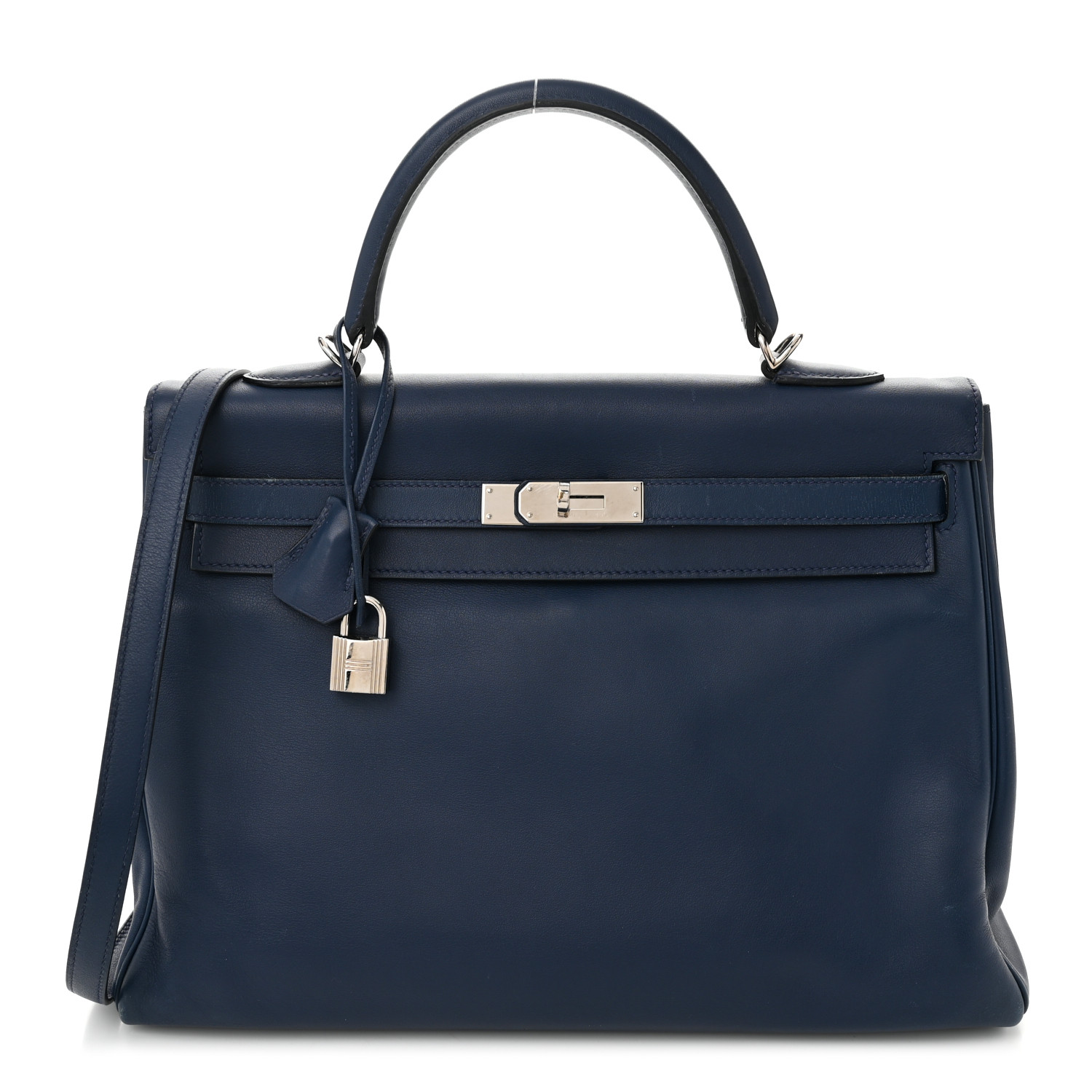 HERMES Swift Kelly 35 Bleu De Prusse 1674269 | FASHIONPHILE