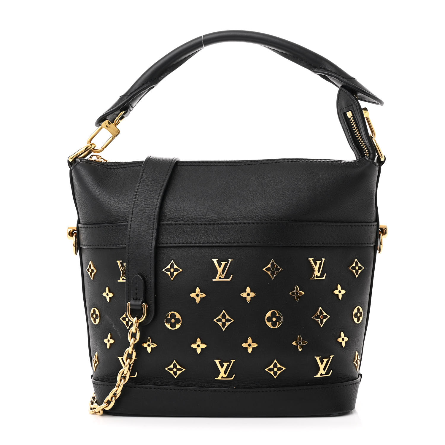 LOUIS VUITTON キャンドル LOUIS VUITTON Calfskin Monogram Cruiser PM Black 1673999