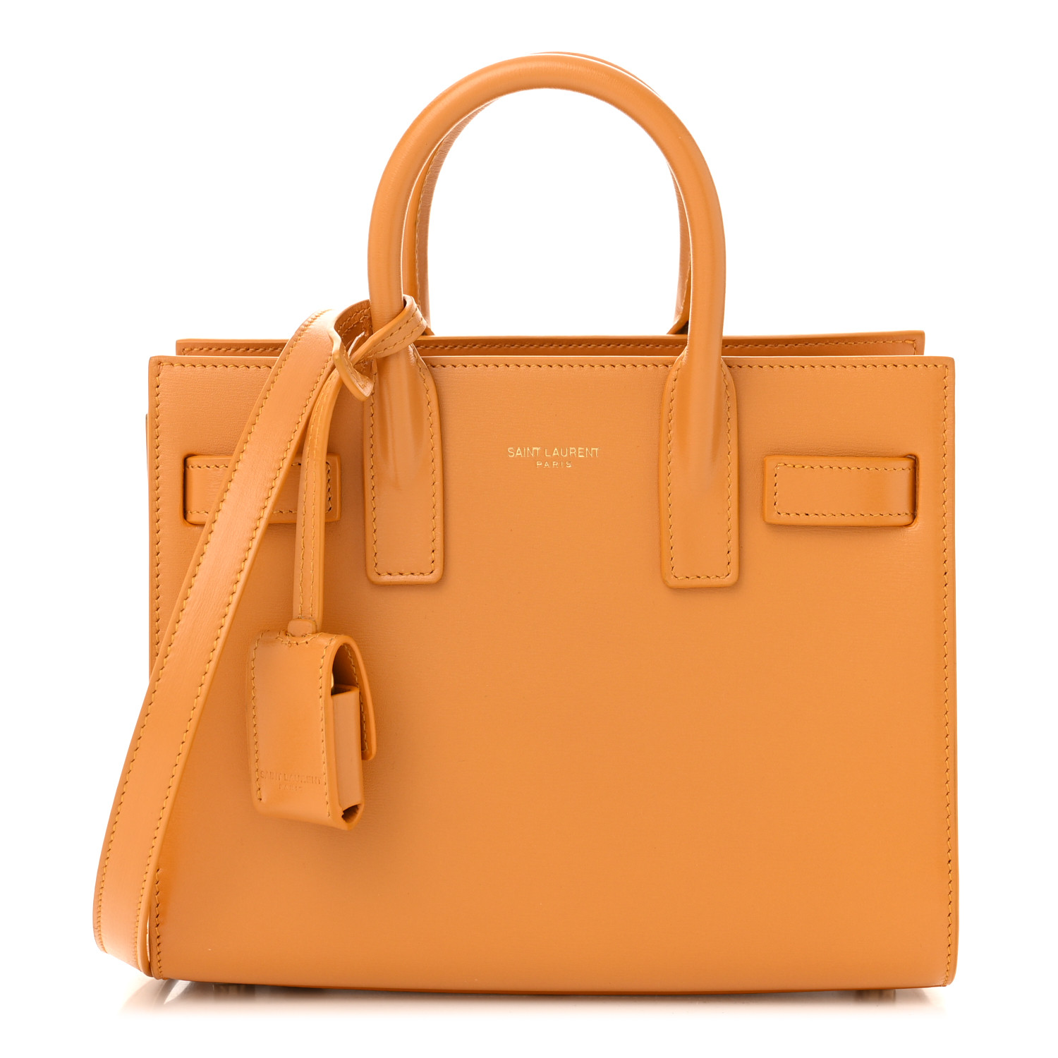 SAINT LAURENT Calfskin Nano Sac De Jour Mustard 1674214