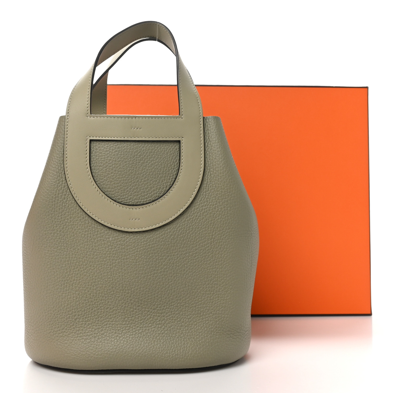 HERMES Taurillon Clemence Swift In-The-Loop 23 Bag Sauge