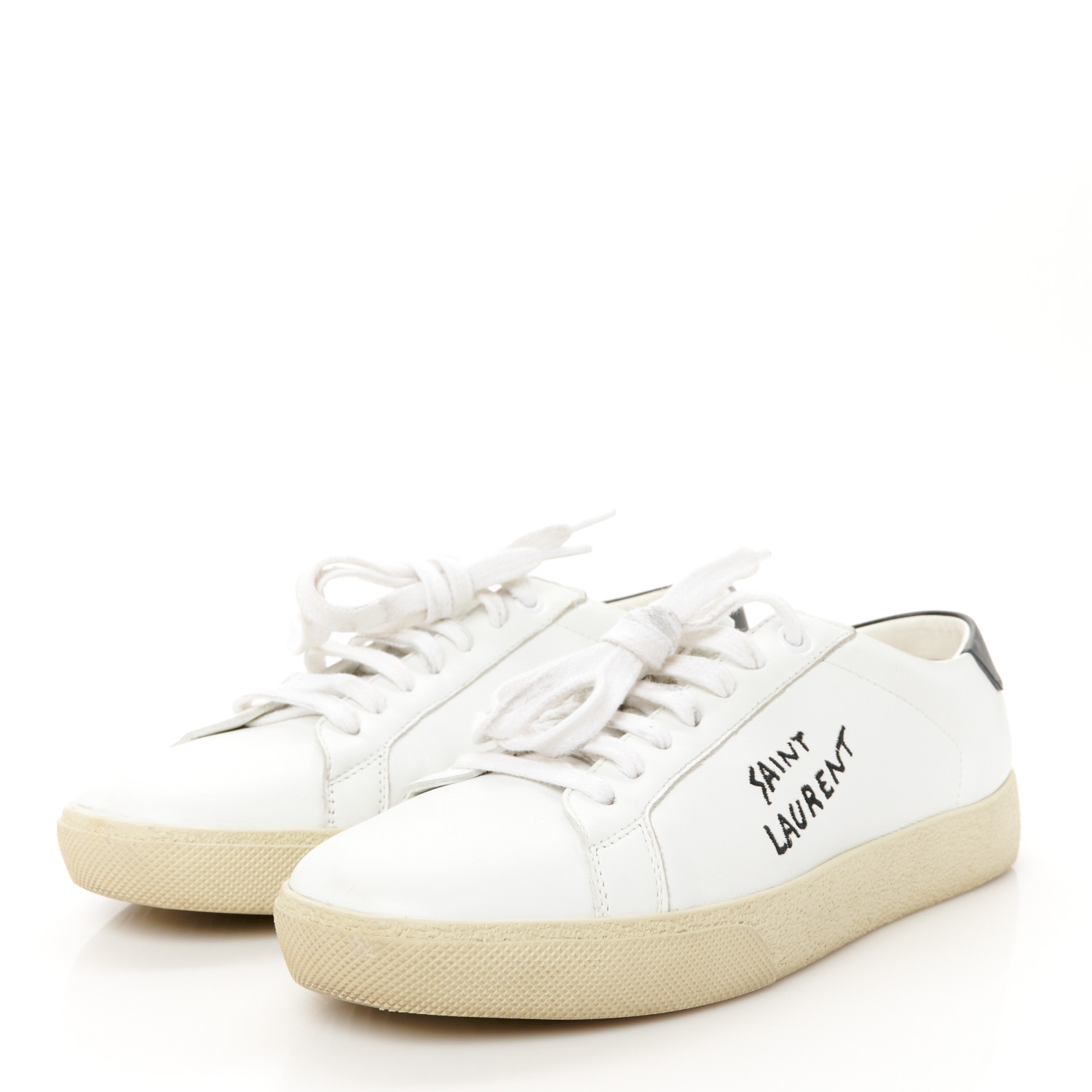 【関税負担】 SAINT LAURENT 'Court Classic' SNEAKERS SAINT LAURENT Calfskin Embroidered Court Classic Sneakers 38