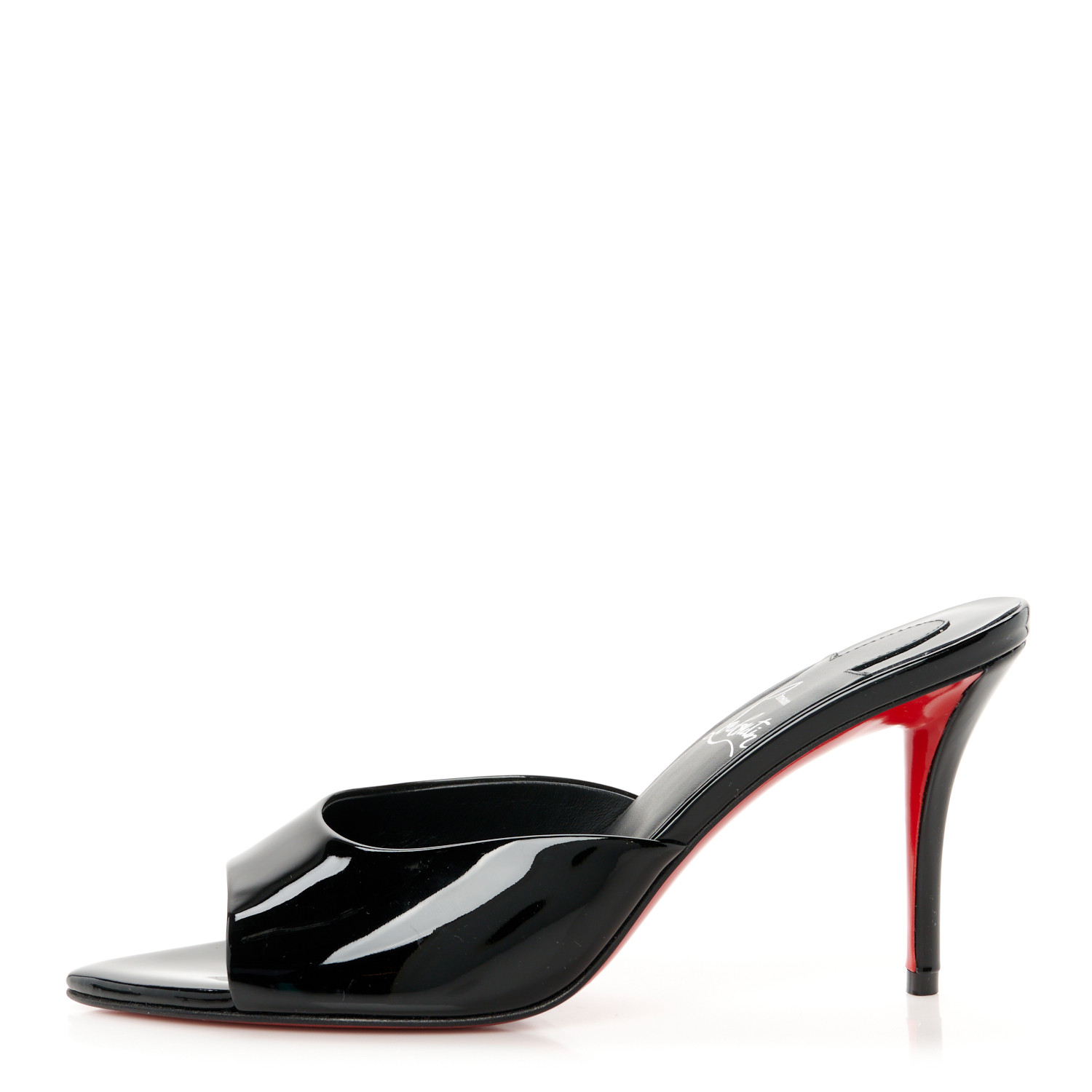 CHRISTIAN LOUBOUTIN CLミュルスリッホン 【関税込】 CHRISTIAN LOUBOUTIN Patent Miss Z 80 Mule 37 Black 1667402