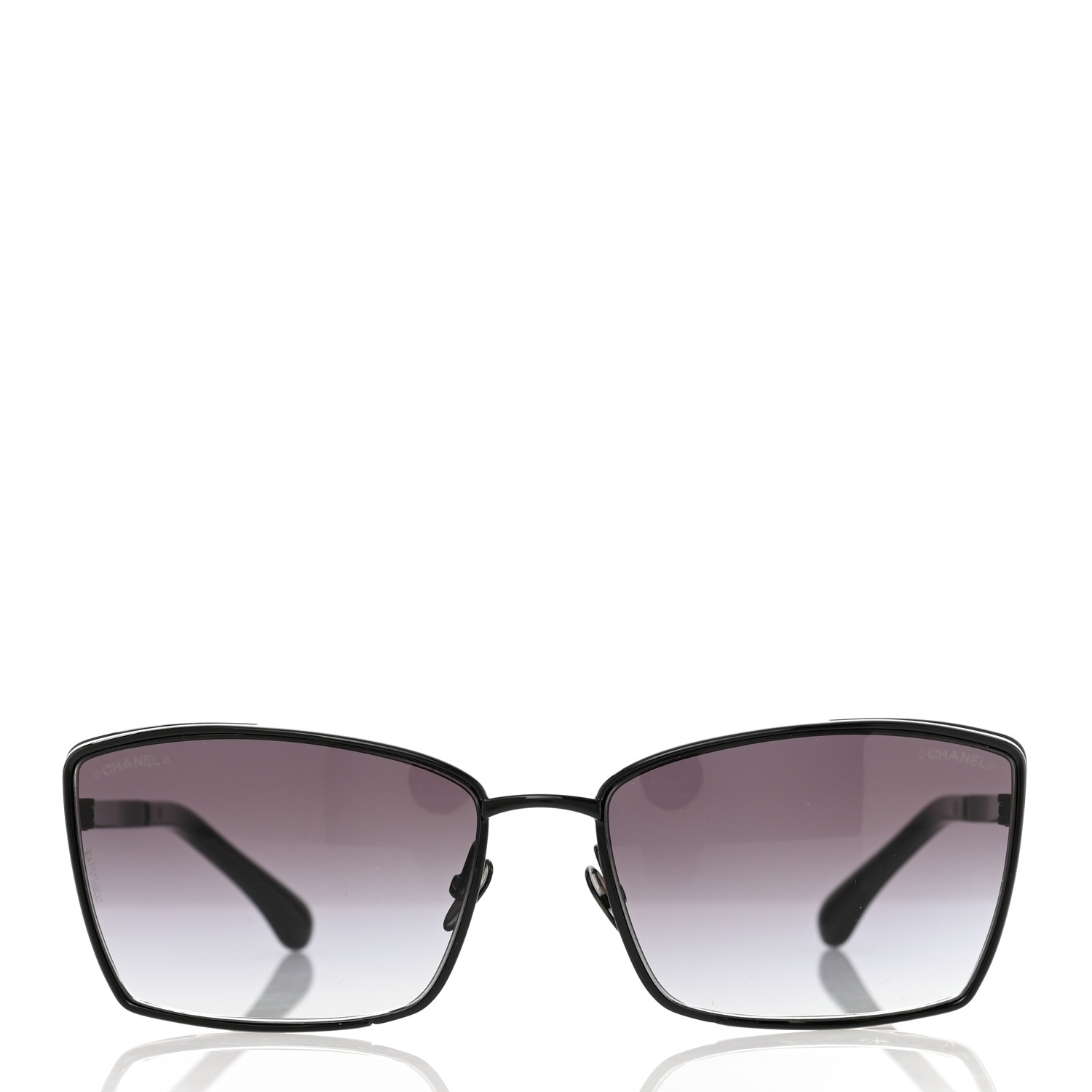 CHANELメタリ CHANEL Metal Logo Sunglasses 71542 Black 1323974 | FASHIONPHILE