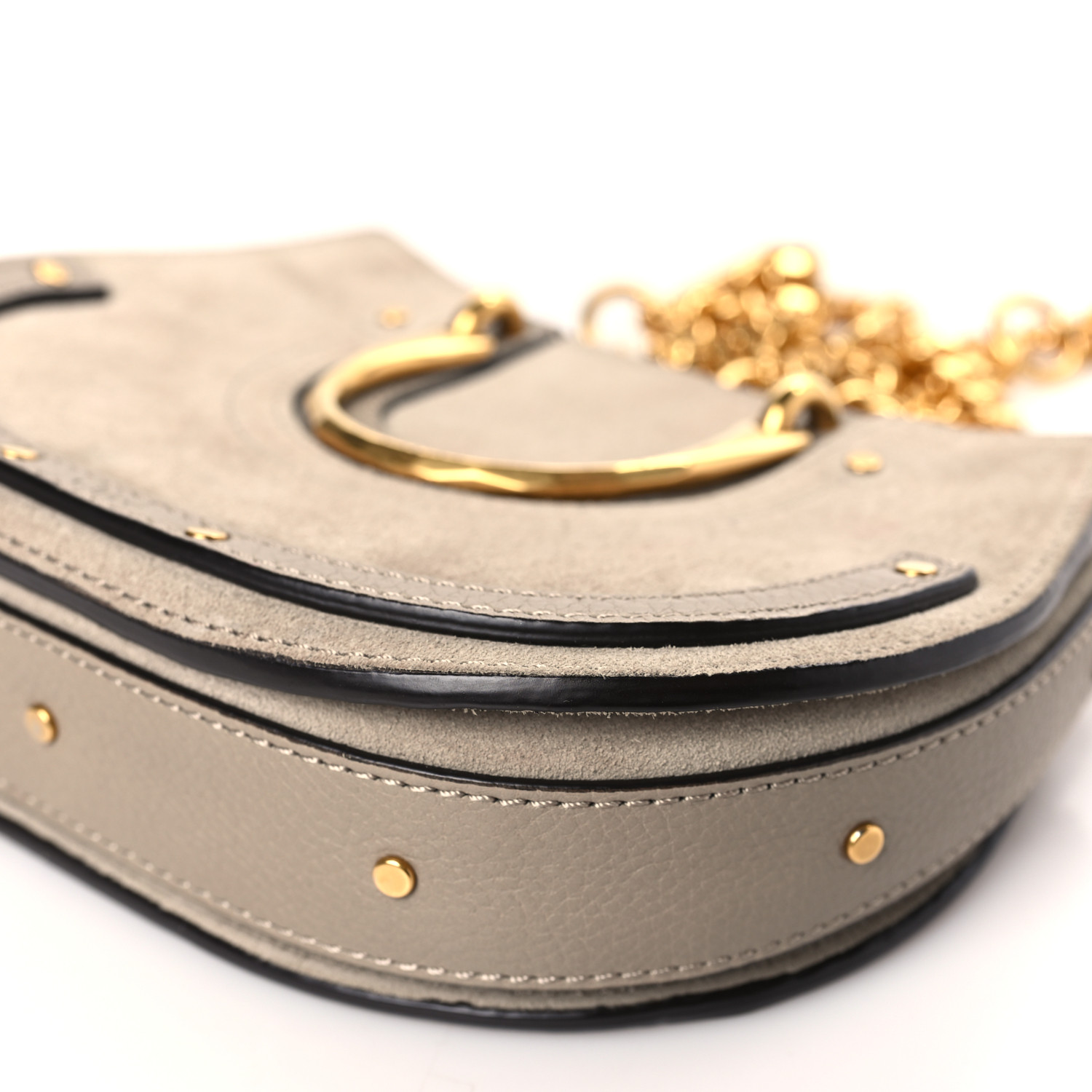 CHLOE Calfskin Suede Mini Pixie Signature Belt Bag Motty