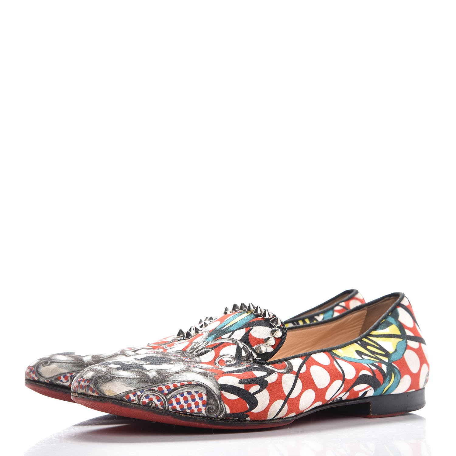 CHRISTIAN LOUBOUTIN Embroidered Suede Sakouette Maroc