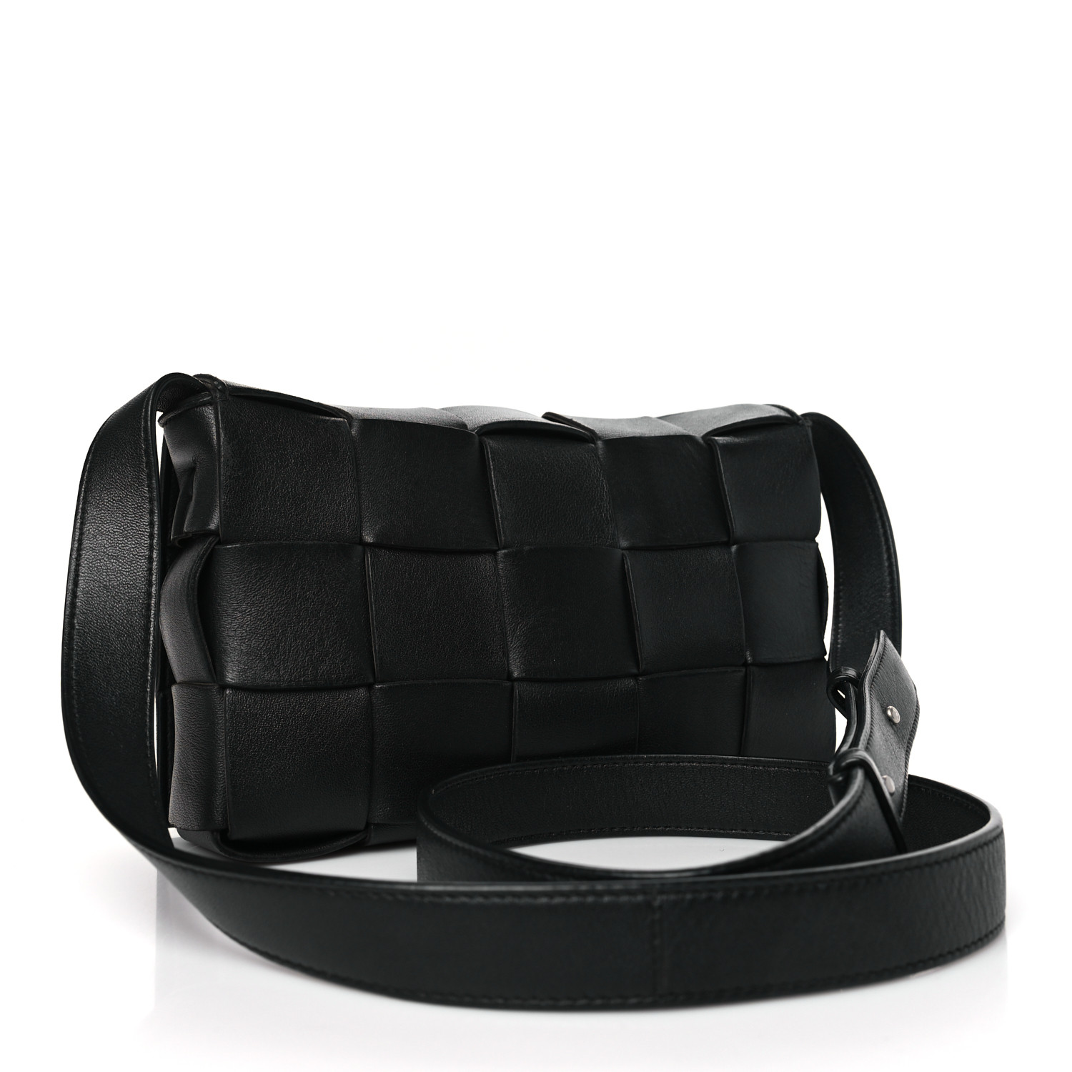 BOTTEGA VENETA Lambskin Maxi Intreccio Small Cassette