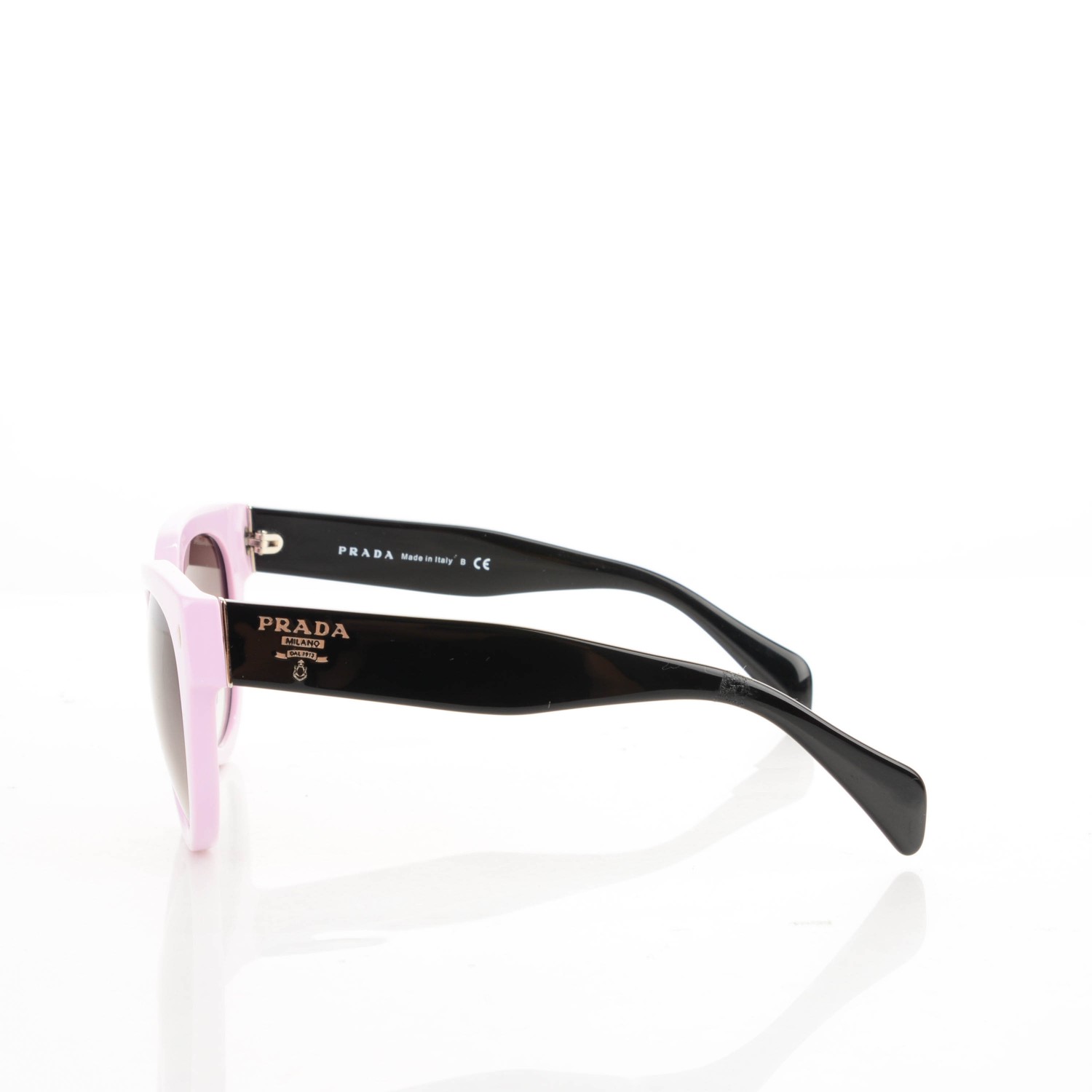PRADA SPR17U-F ラウンド型サングラス　 PINK / BLK PRADA Sunglasses SPR 17O Black Pink | 168059 | FASHIONPHILE