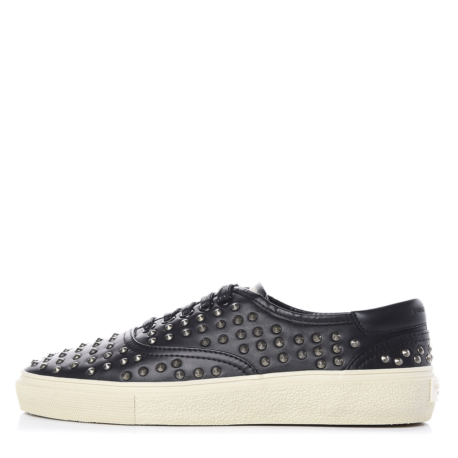 SAINT LAURENT スケートPINS スニーカー 37 NEW $2,750 SAINT LAURENT Woman's Black Canvas RARE LOGO