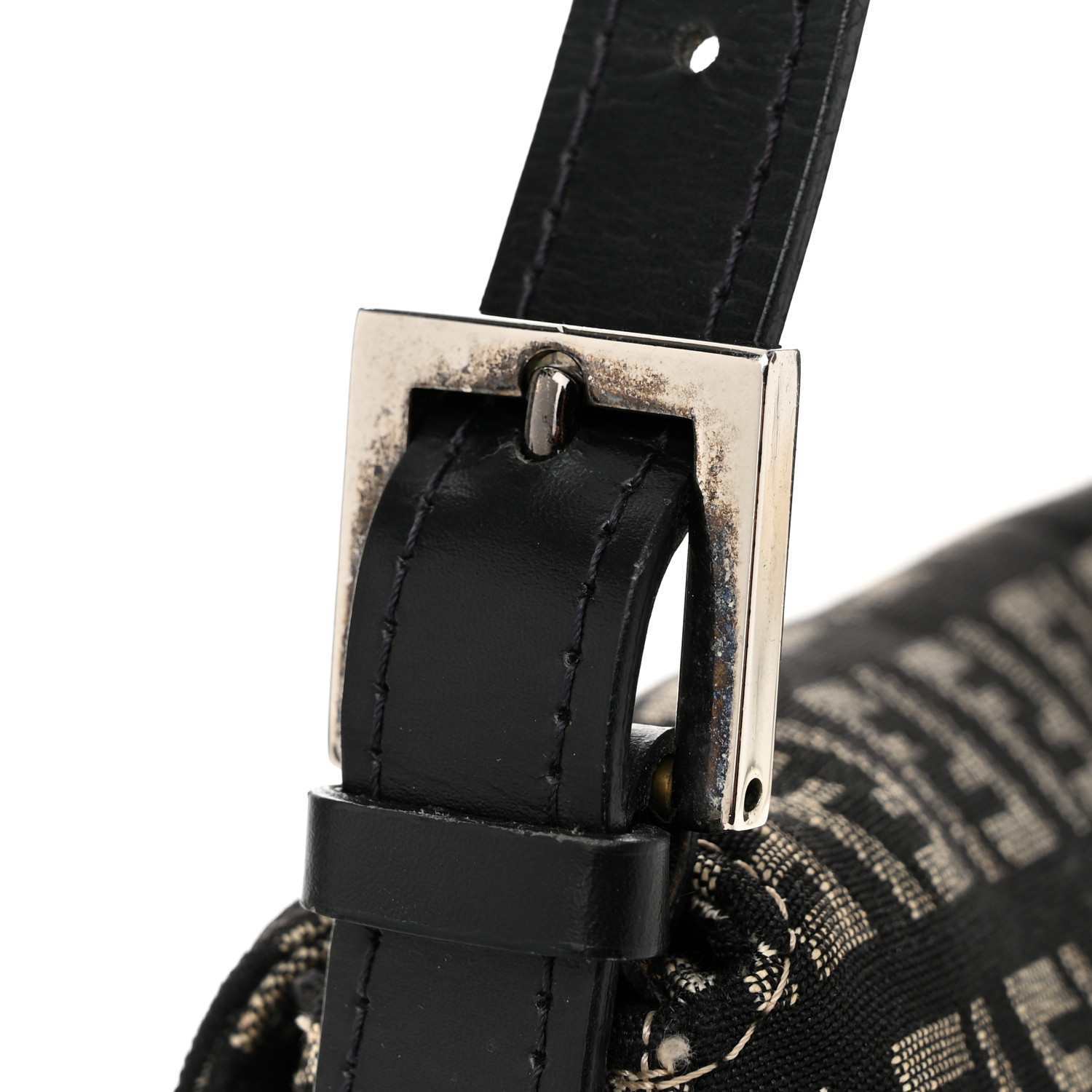 ぶぅmama FENDI Zucchino Mama Baguette Navy 1641889 | FASHIONPHILE
