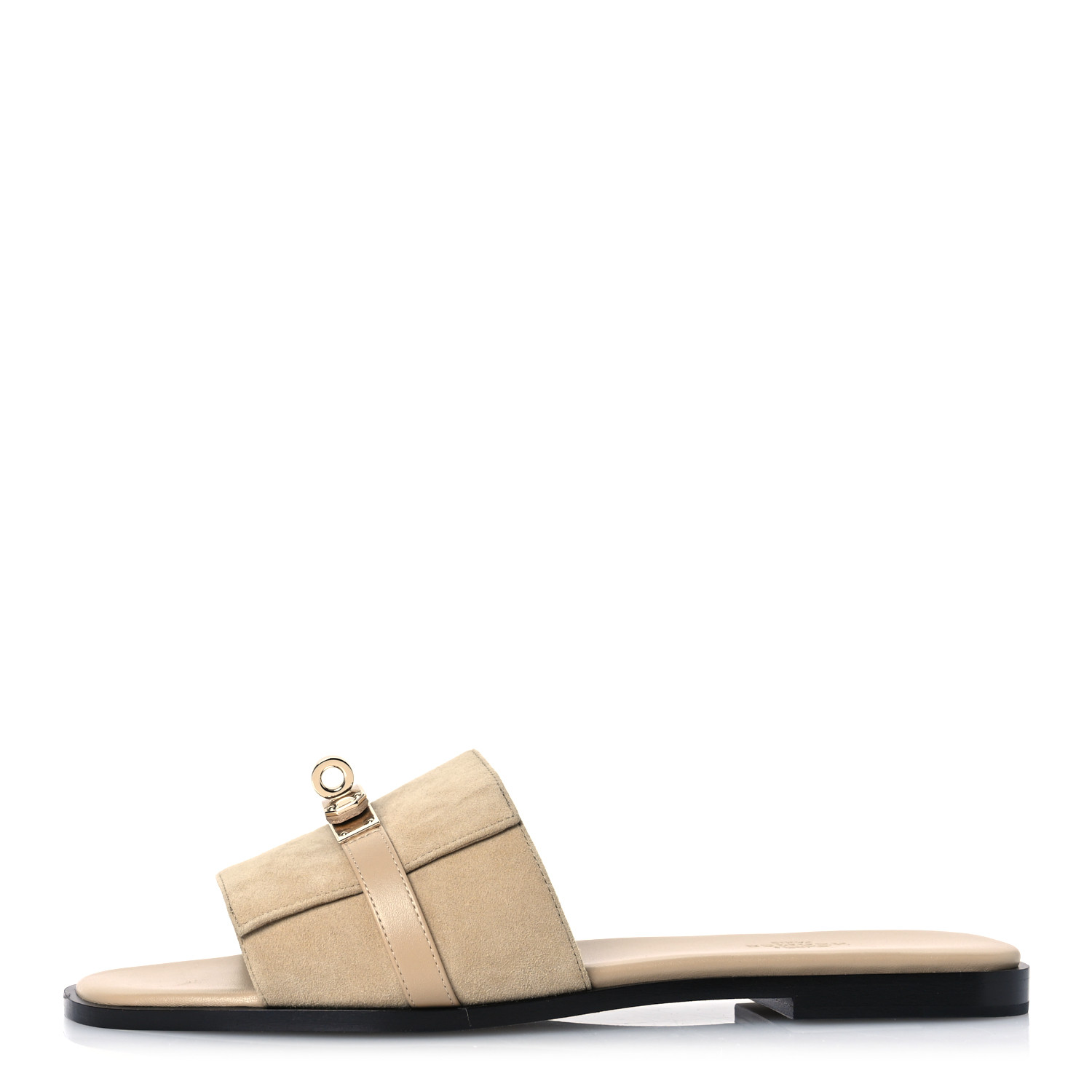 すっきりとエレガントに☆【HERMES】サンダル Giulia Beige Lin HERMES Suede Goatskin Giulia Sandals 41 Beige Lin 1636056