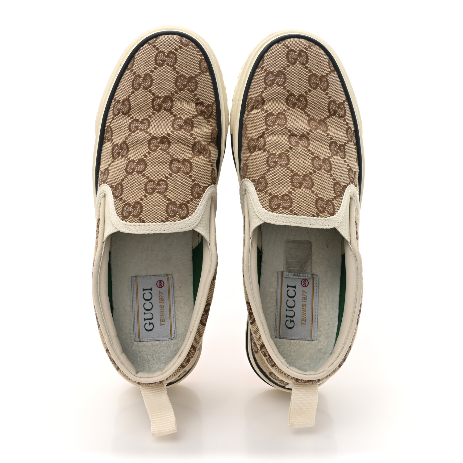 GUCCI GG Monogram Womens 1977 Tennis Slip On 30mm Sneakers