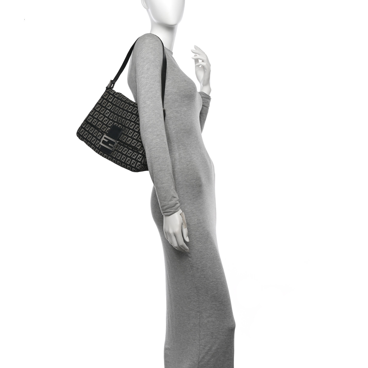 ぶぅmama FENDI Zucchino Mama Baguette Navy 1641889 | FASHIONPHILE