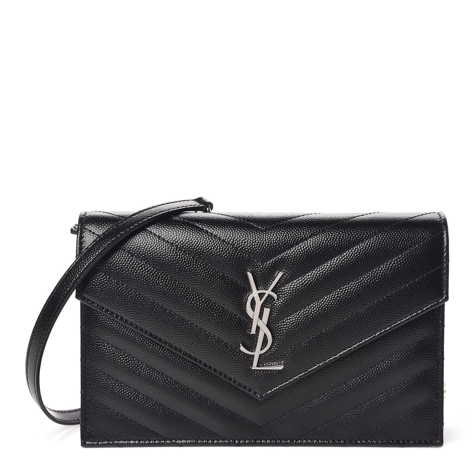 SAINT LAURENT Grain De Poudre Matelasse Chevron Monogram