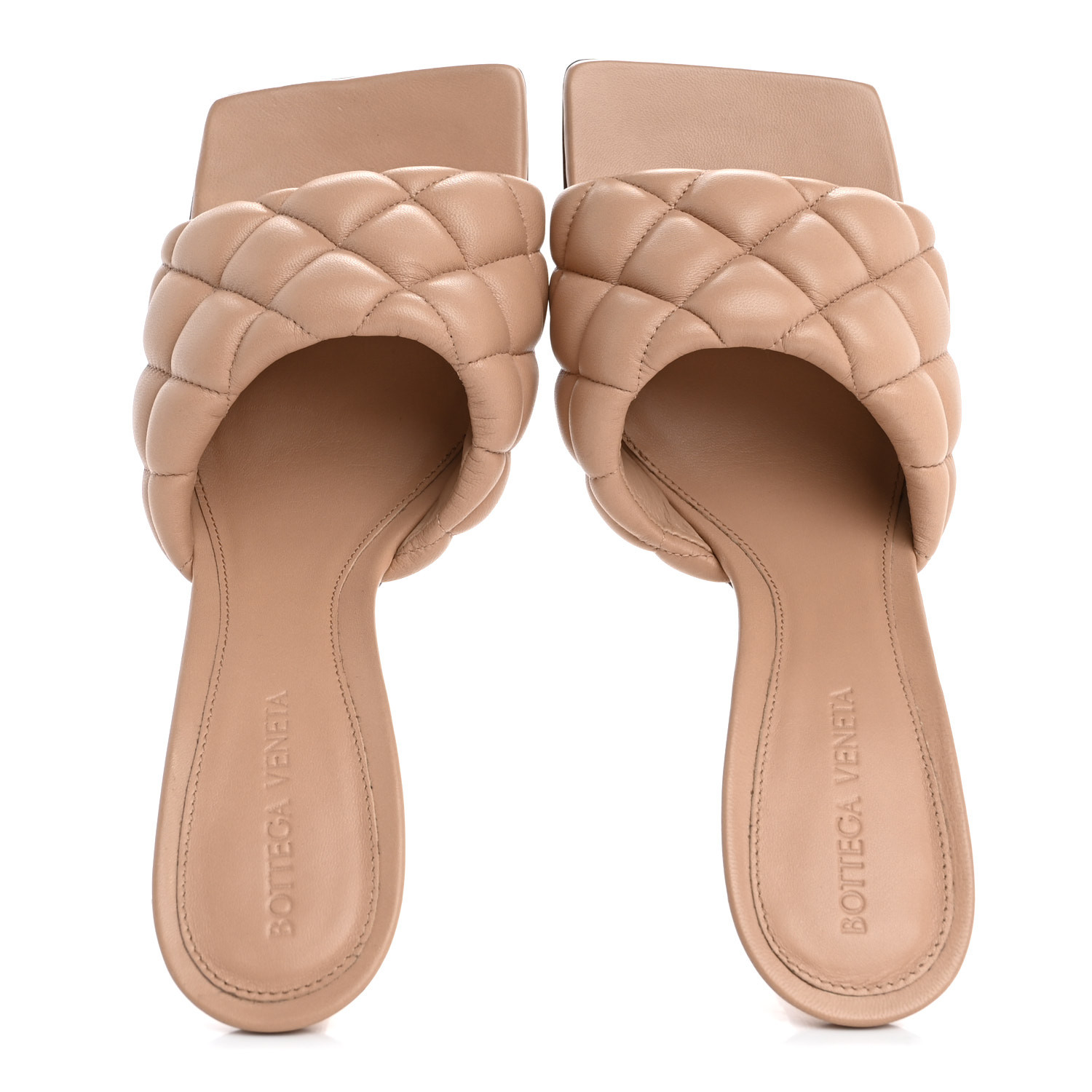 BOTTEGA VENETA Nappa Matelasse Padded Mule Sandals 37.5