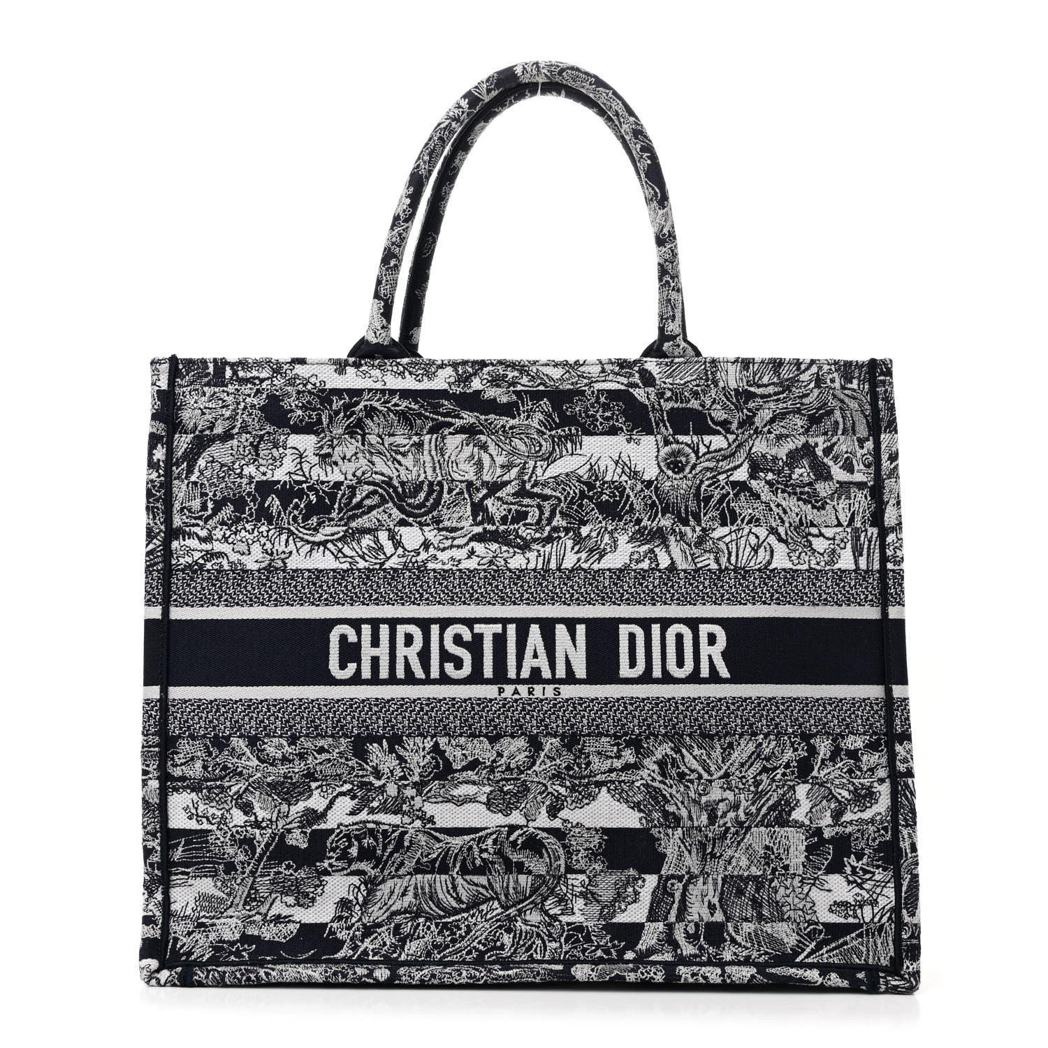 CHRISTIAN DIOR Canvas Embroidered Large Dioriviera Reverse