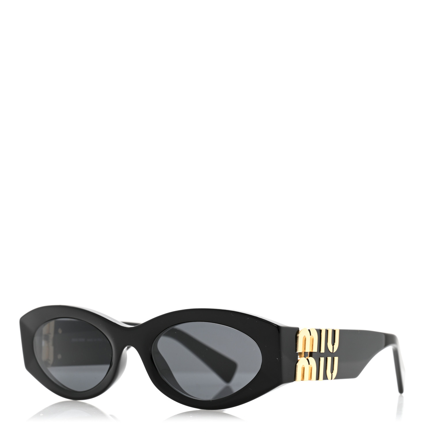 MIU MIU Acetate Miu Glimpse Sunglasses SMU11W Black Slate