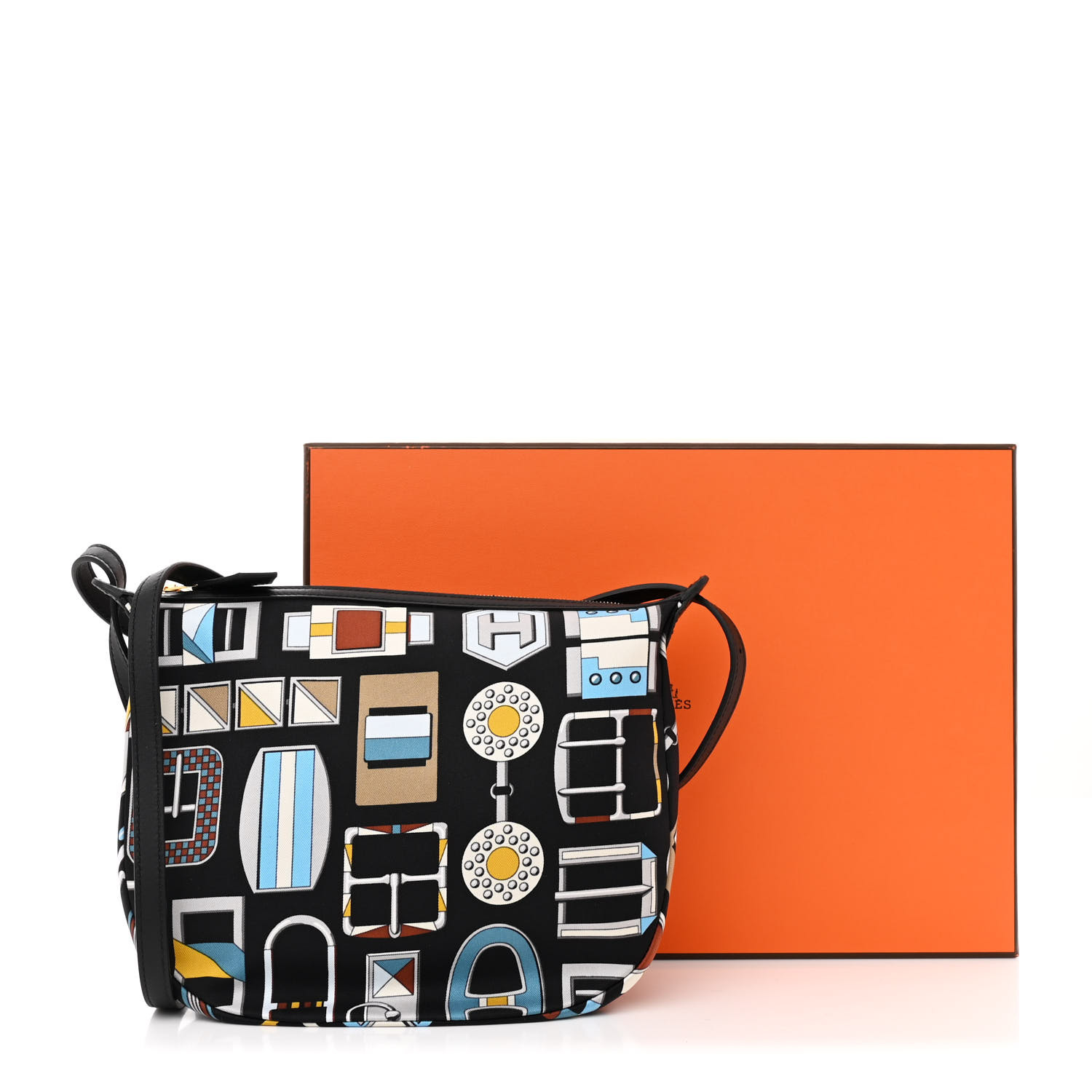 【Bleu Marine / Craie / Noir】HERMES Sursoie To Go バッグ HERMES Silk Sursoie To Go Pouch Bleu Marine Craie Black