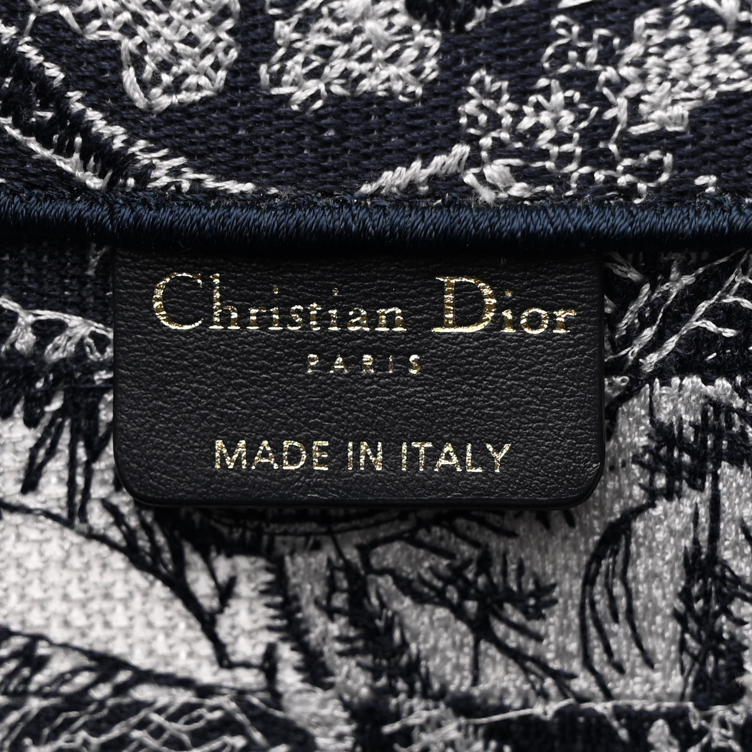 Dior ライトブルー 写真額縁 4x6インチ CHRISTIAN DIOR Canvas Embroidered Large Dioriviera Reverse