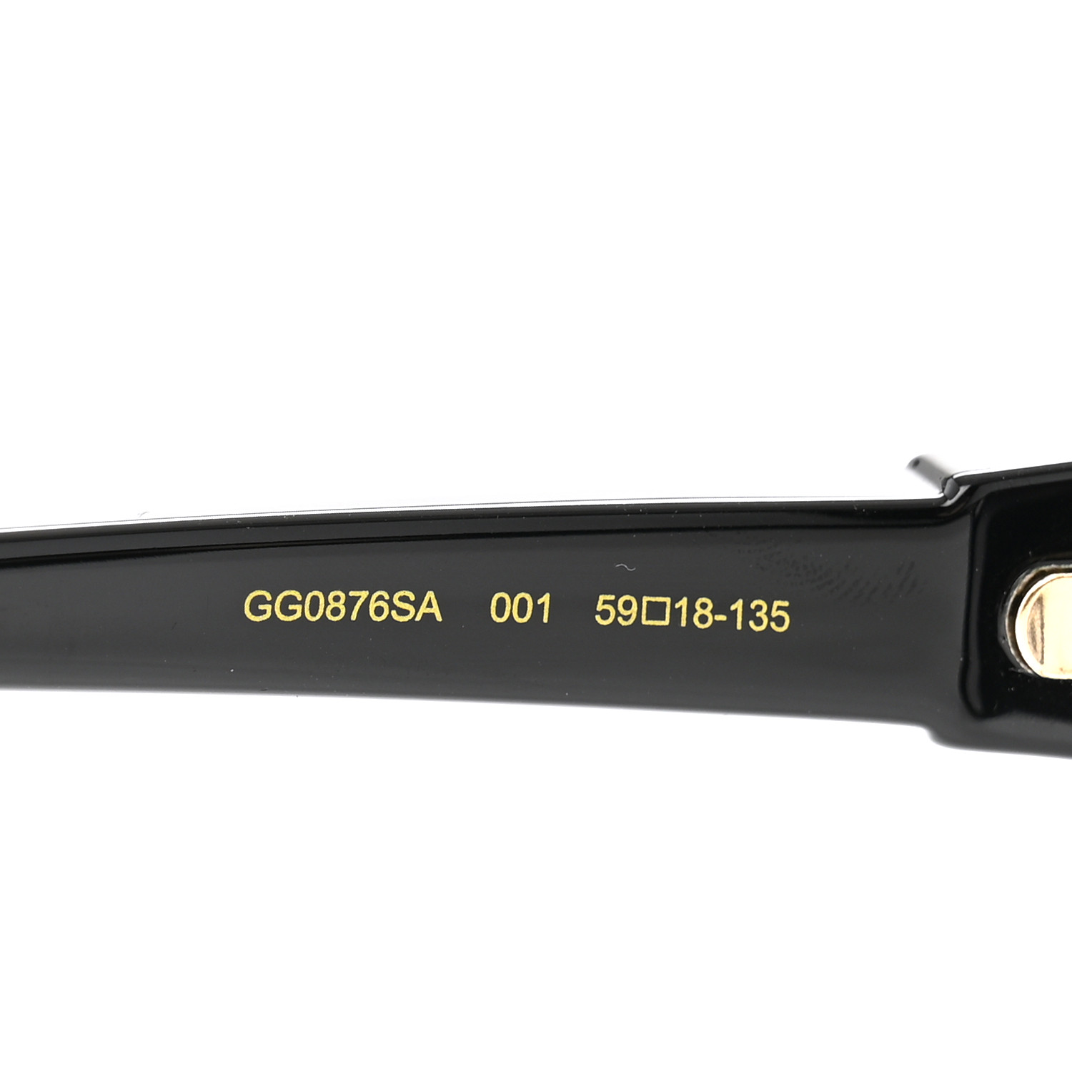 GUCCI Acetate Square Frame Sunglasses GG0876S Black 1664220