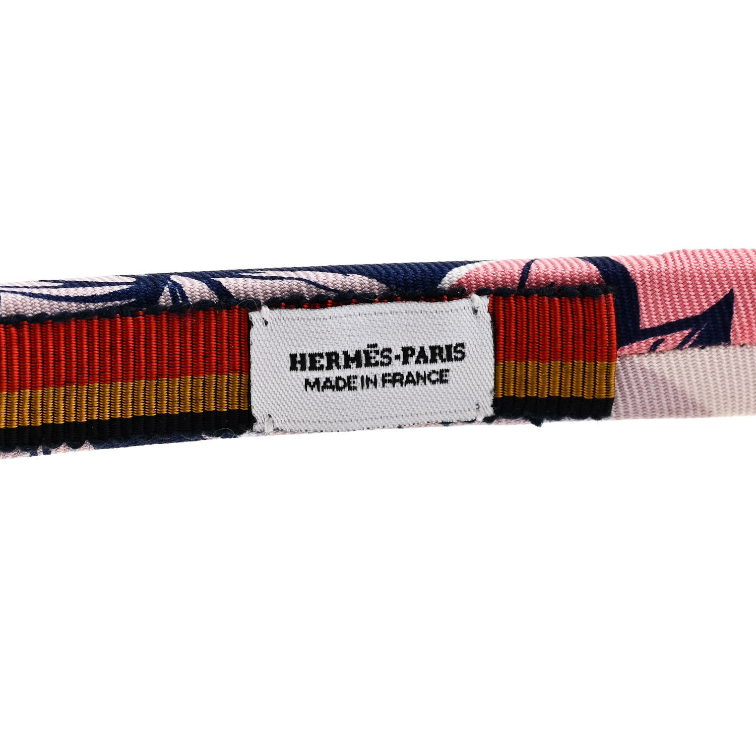 HERMES Silk Twill Jungle Love Rainbow Elsa Headband Rose