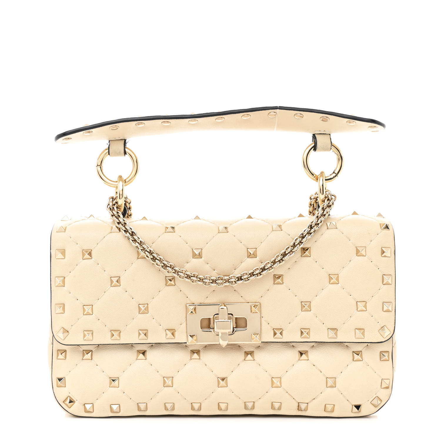 VALENTINO GARAVANI Nappa Small Rockstud Spike Shoulder Bag