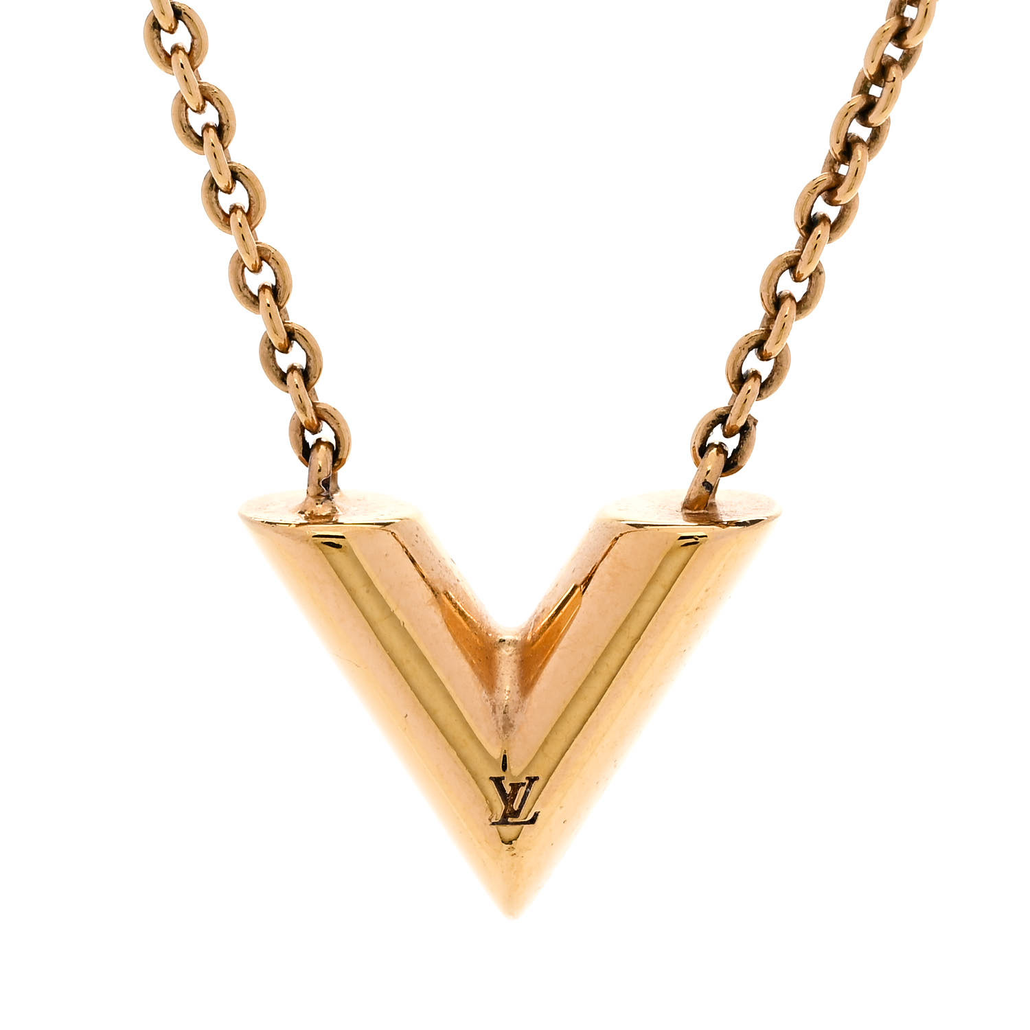 【LOUIS VUITTON】エッセンシャルV LOUIS VUITTON Essential V Necklace Gold 1664431 | FASHIONPHILE