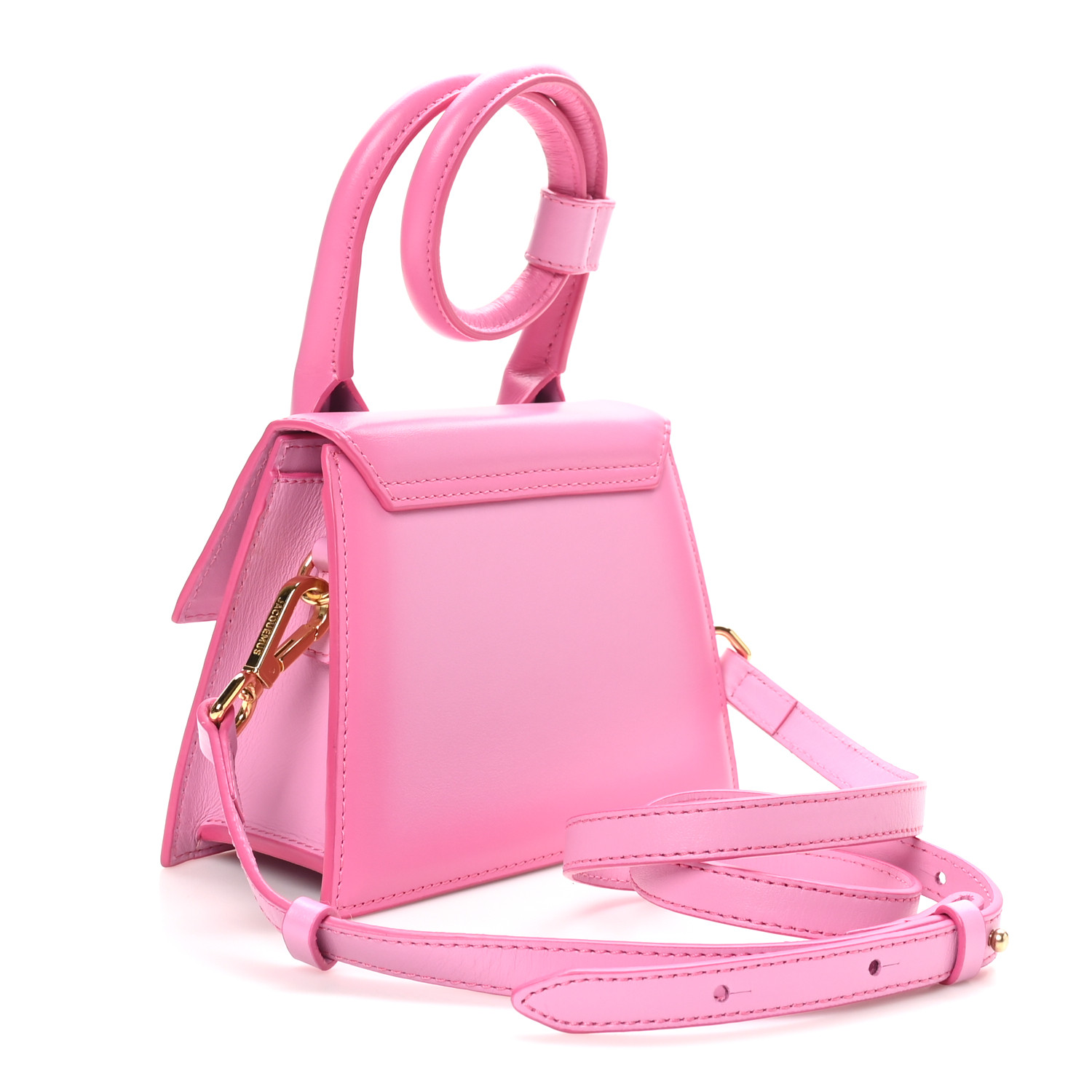 JACQUEMUS Smooth Calfskin Le Chiquito Noeud Gradient Pink
