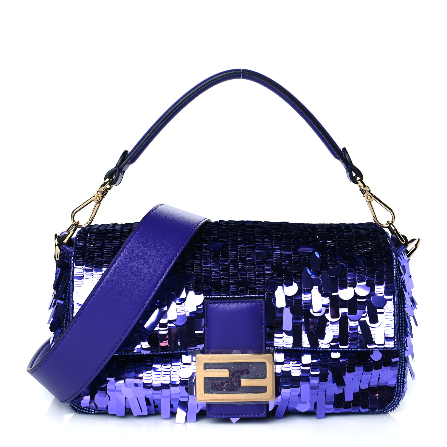 ヒカリ　FENDI美品✨ FENDI Sequin Paillettes Shiny Nappa Sex and the City Nano