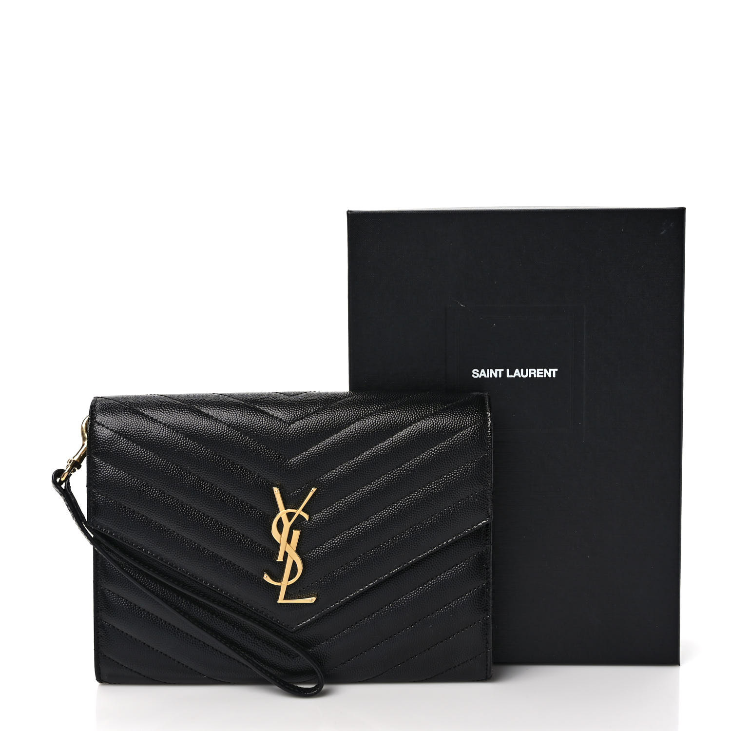 Saint laurent discount envelope matelassé clutch