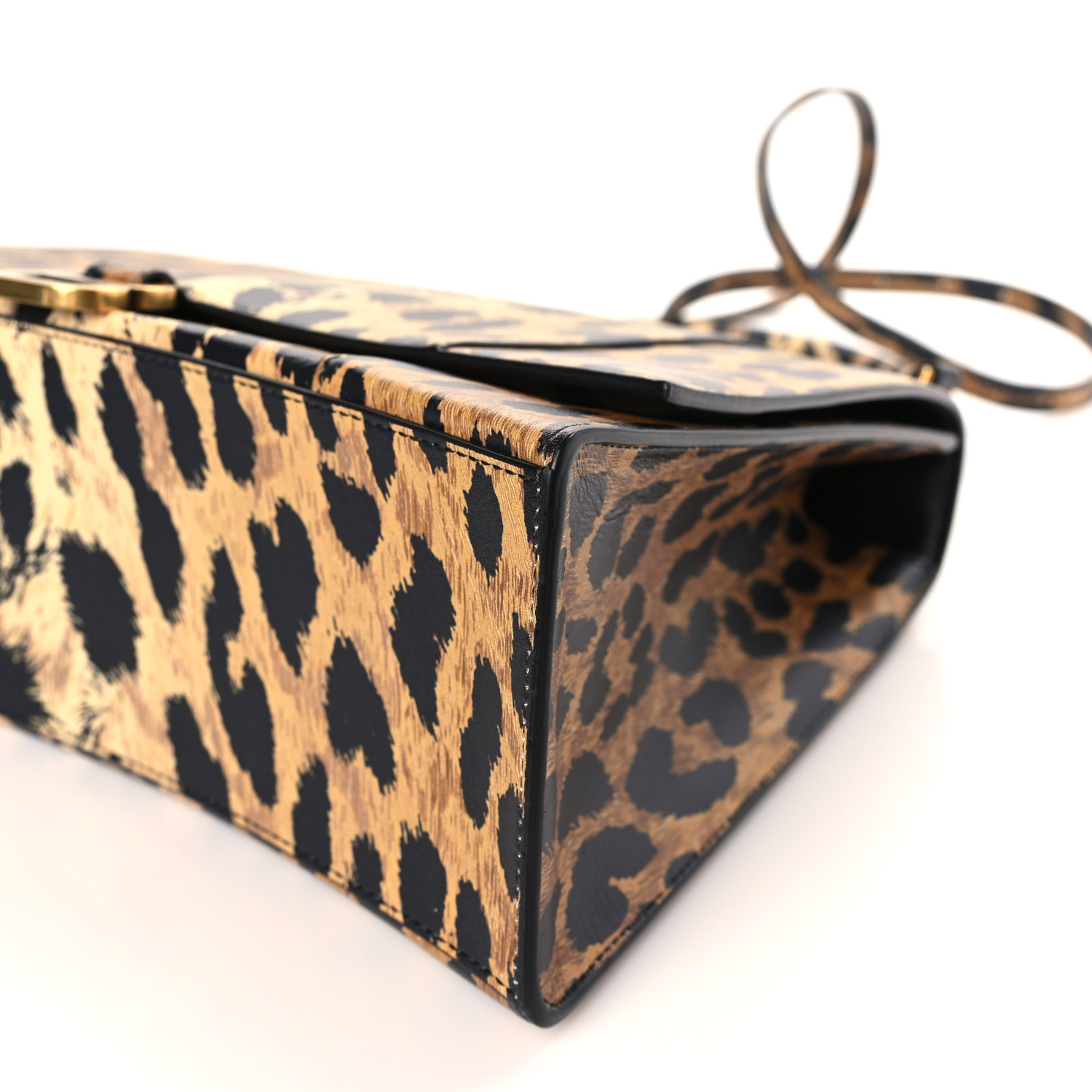 BALENCIAGA Smooth Calfskin Leopard Print Medium Hourglass