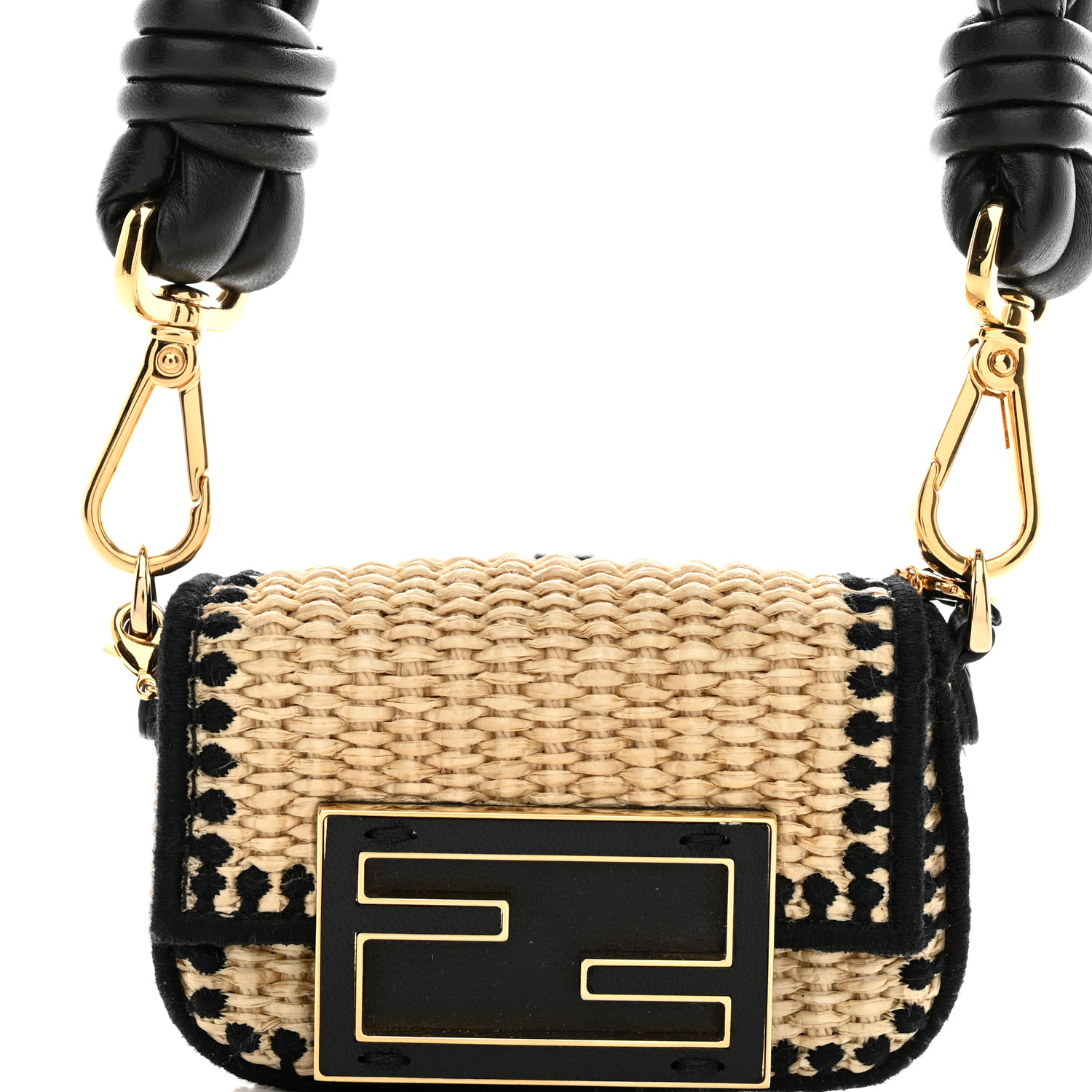 OUTLET【FENDI】BLACK☆ロゴ Maxi Handle Nano チャームバッグ OUTLET【FENDI】BLACK☆ロゴ Maxi Handle Nano チャームバッグ