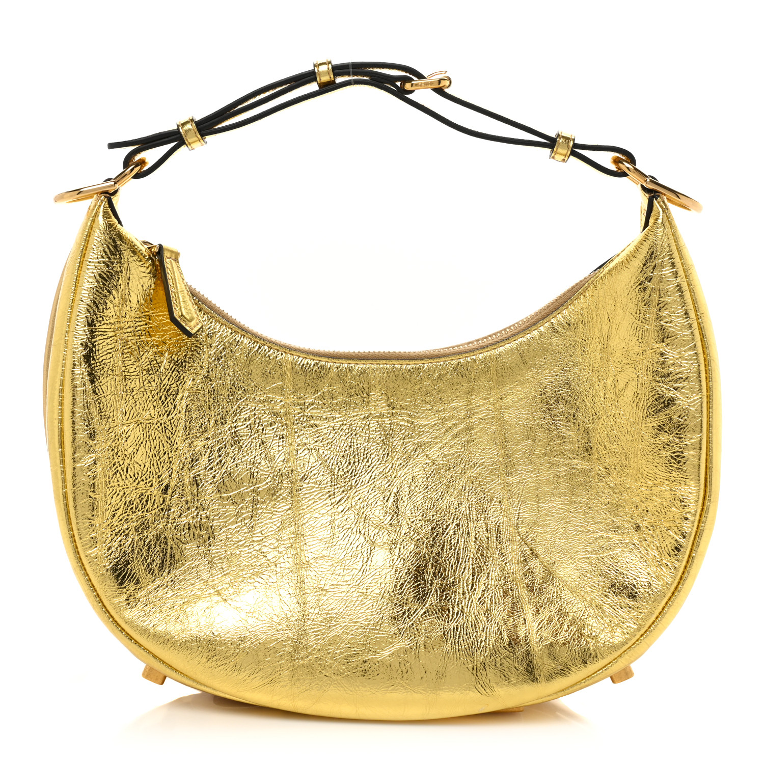 FENDI Rock Millenium Small Fendigraphy Hobo Gold 1304156