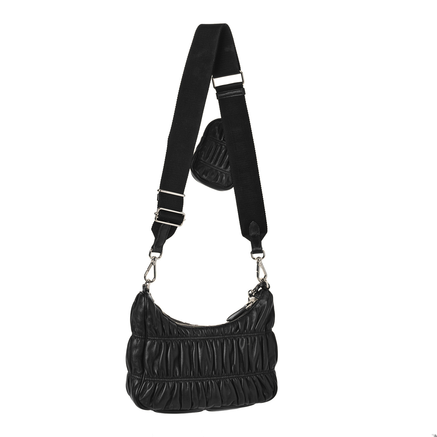 バッグ PRADA Re-Edition 2005 Nappa Gaufre Bag PRADA Nappa Gaufre Re-Edition 2005 Shoulder Bag Black 608074