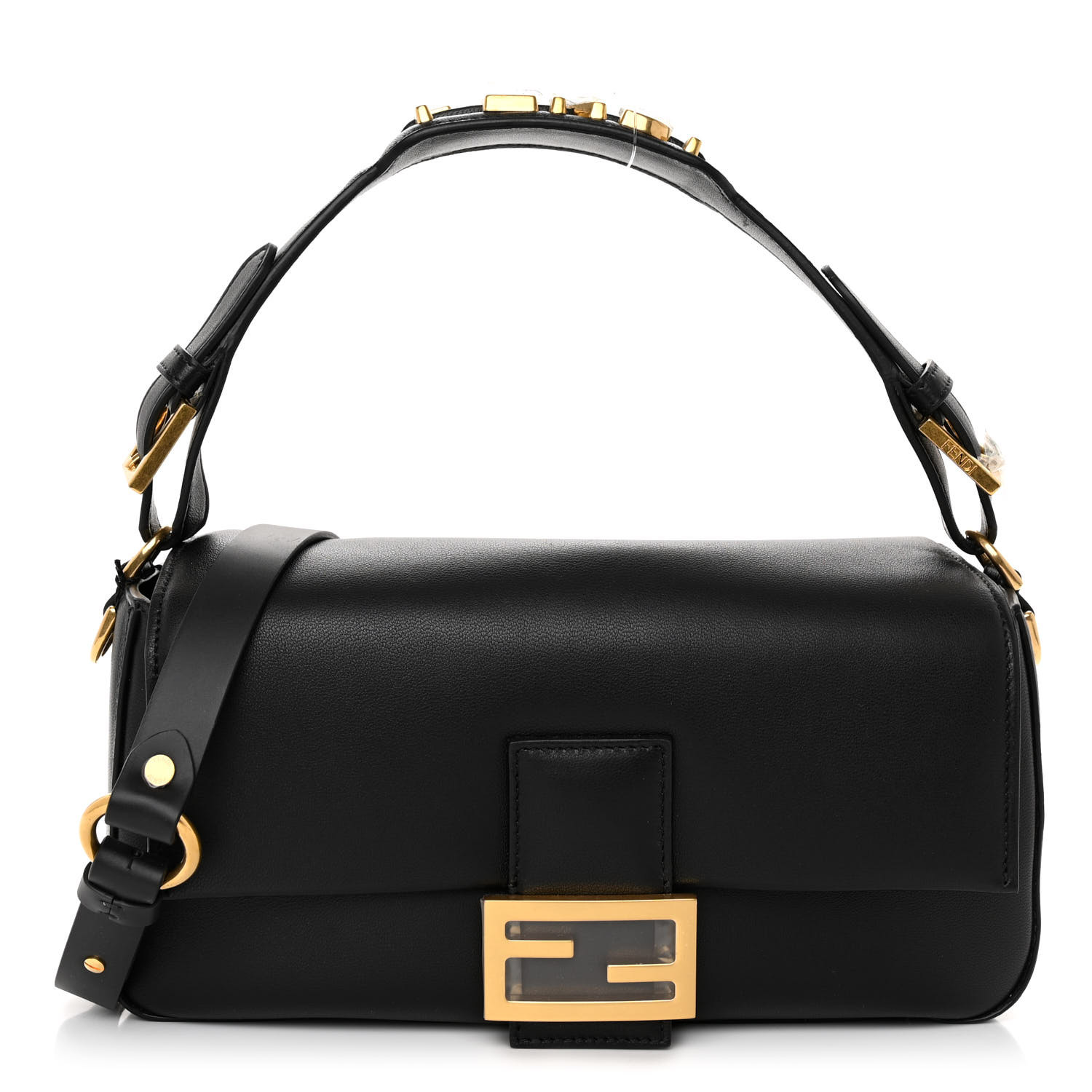 FENDI Nappa Friends Of Fendi Baguette Black 1472812