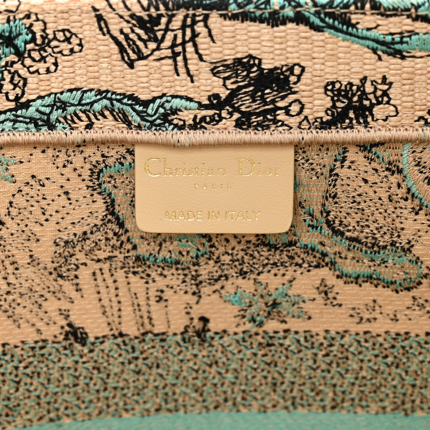 CHRISTIAN DIOR Raffia Embroidered Dioriviera Medium Book